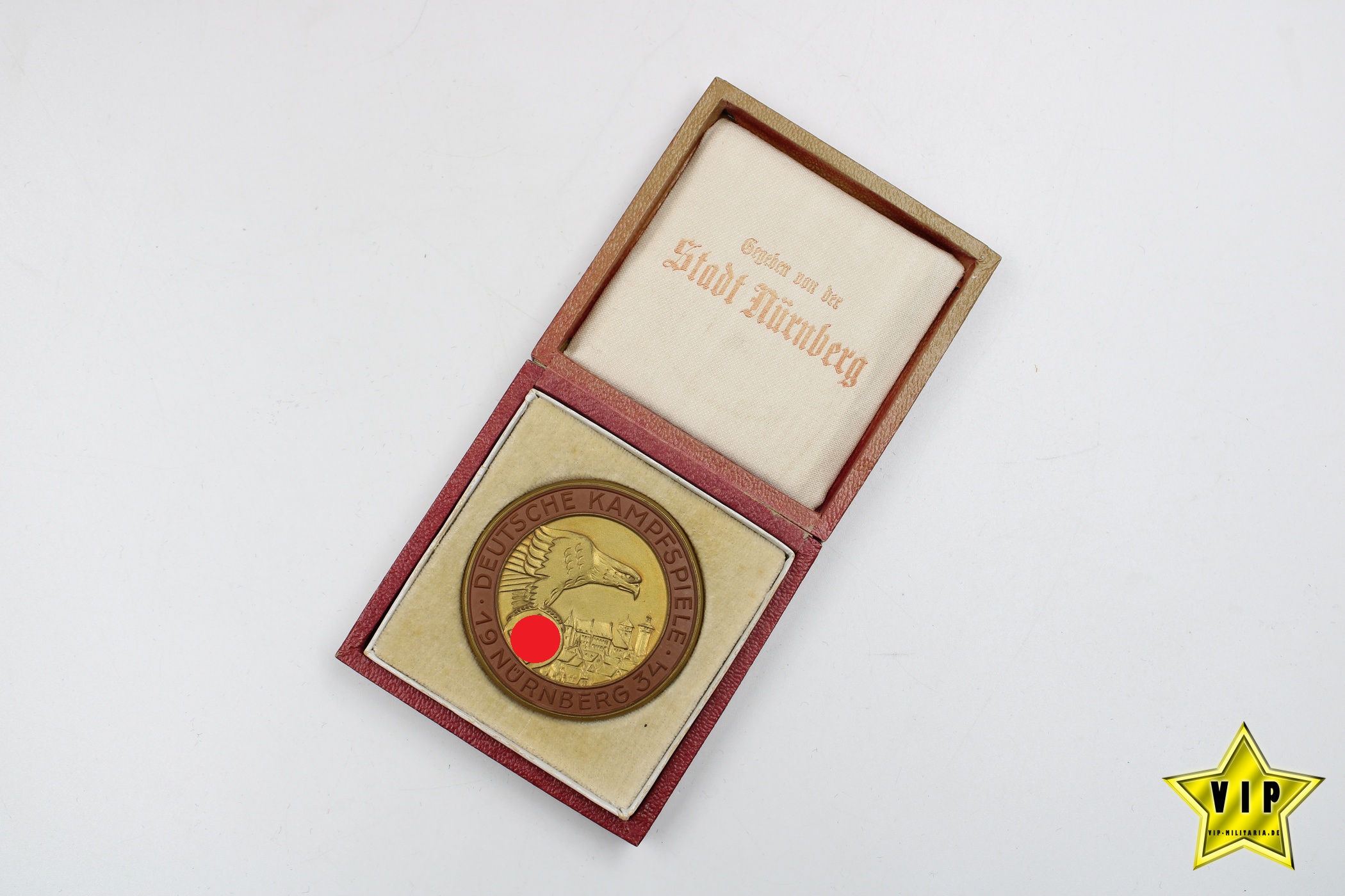 Deutsche Kampfspiele Nürnberg 1934 Reichsparteitag im Etui 