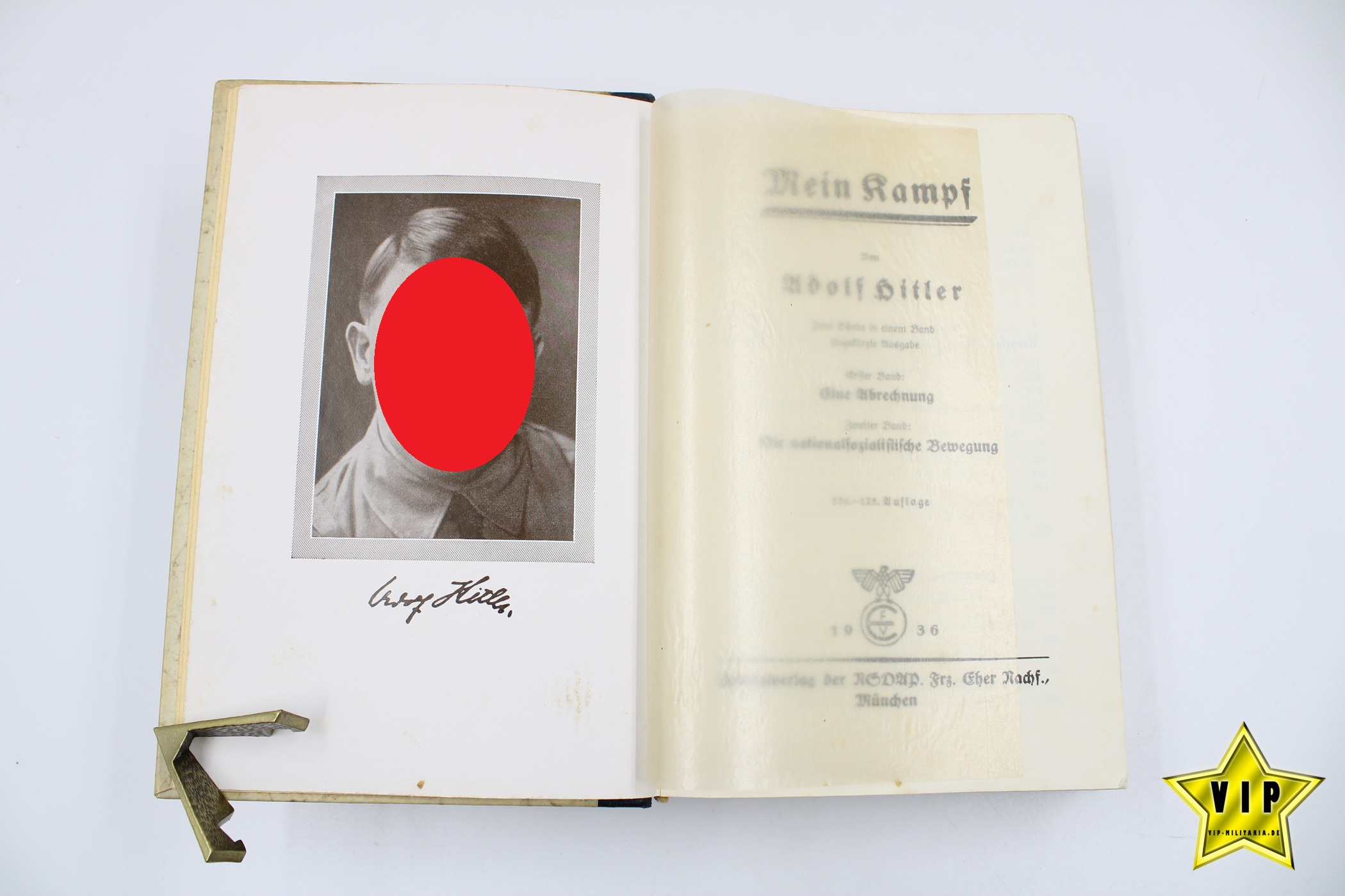 Meim Kampf 1936 mit Blanko Widmungseite und Goldschnitt