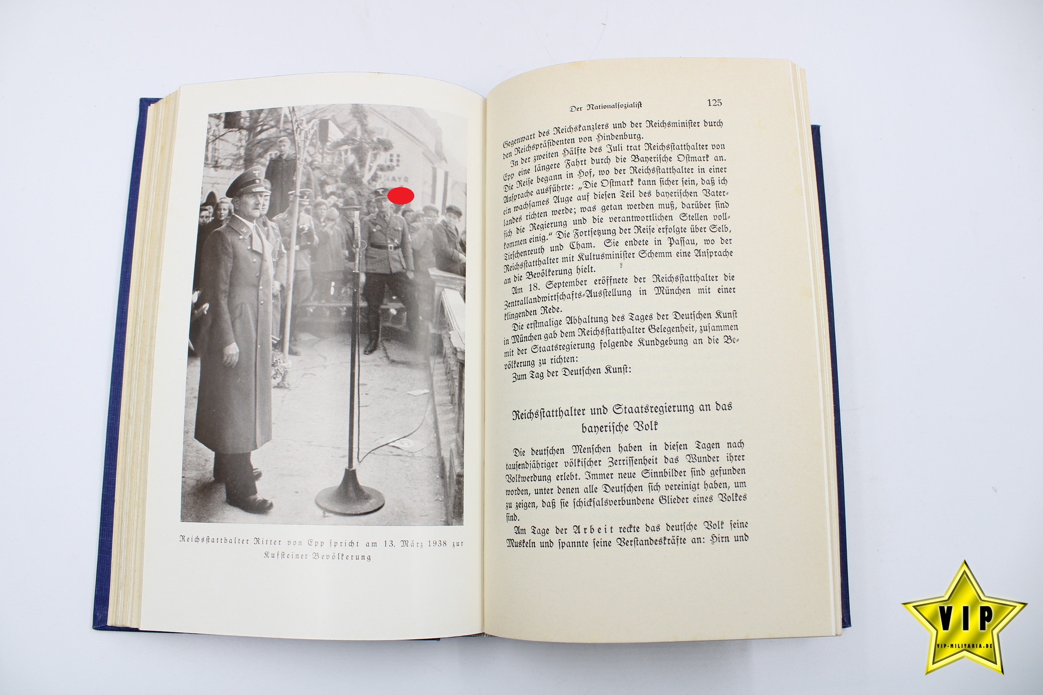 Franz Ritter von Epp 1939 mit Schutzumschlag