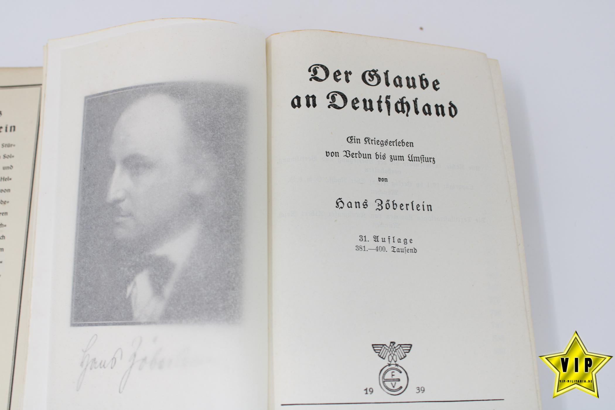 Hans Zöberlein Der Glaube an Deutschland 1939