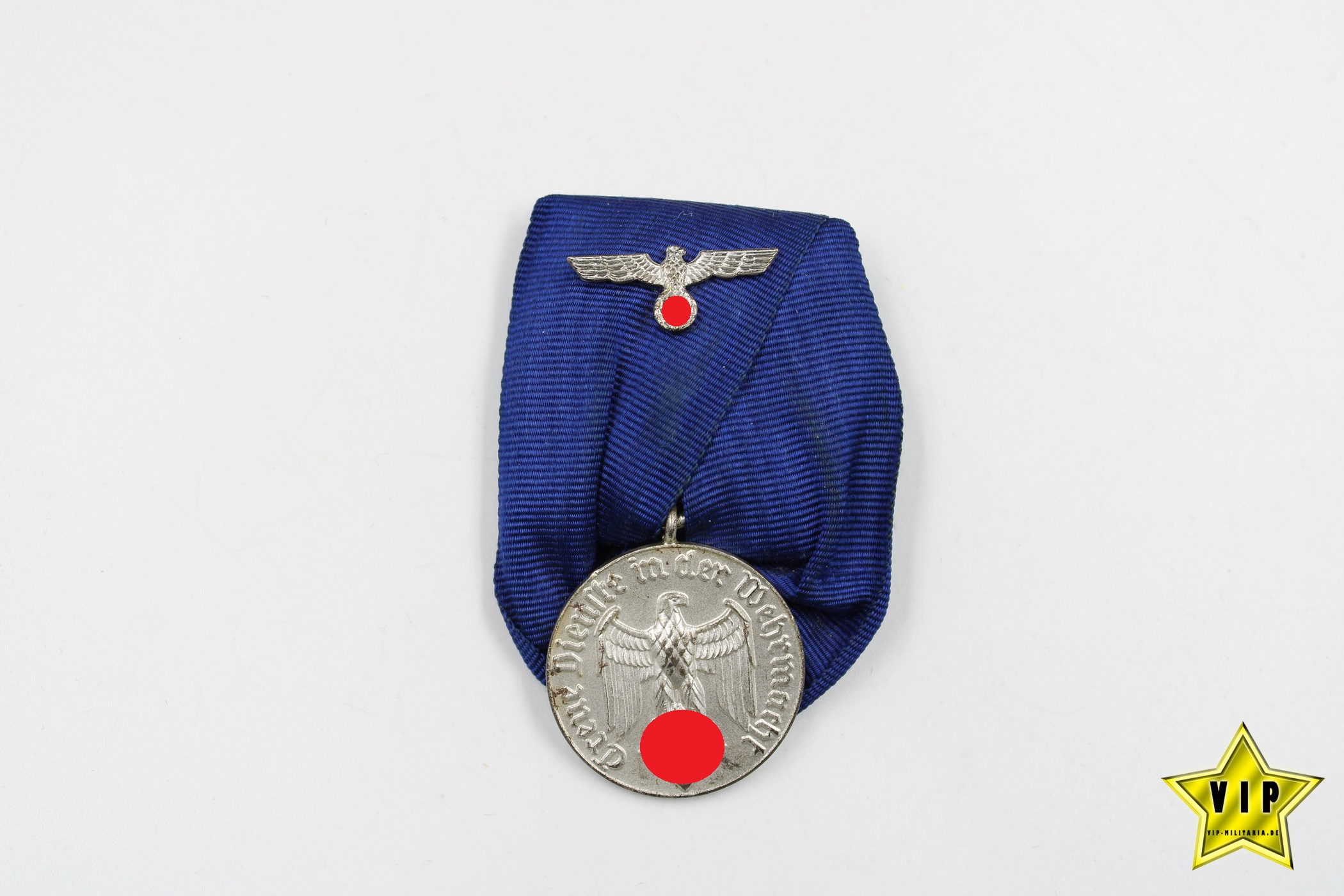 Wehrmacht Dienstauszeichnung 4. Klasse 4 Jahre an Einzelspange mit Heeresauflage