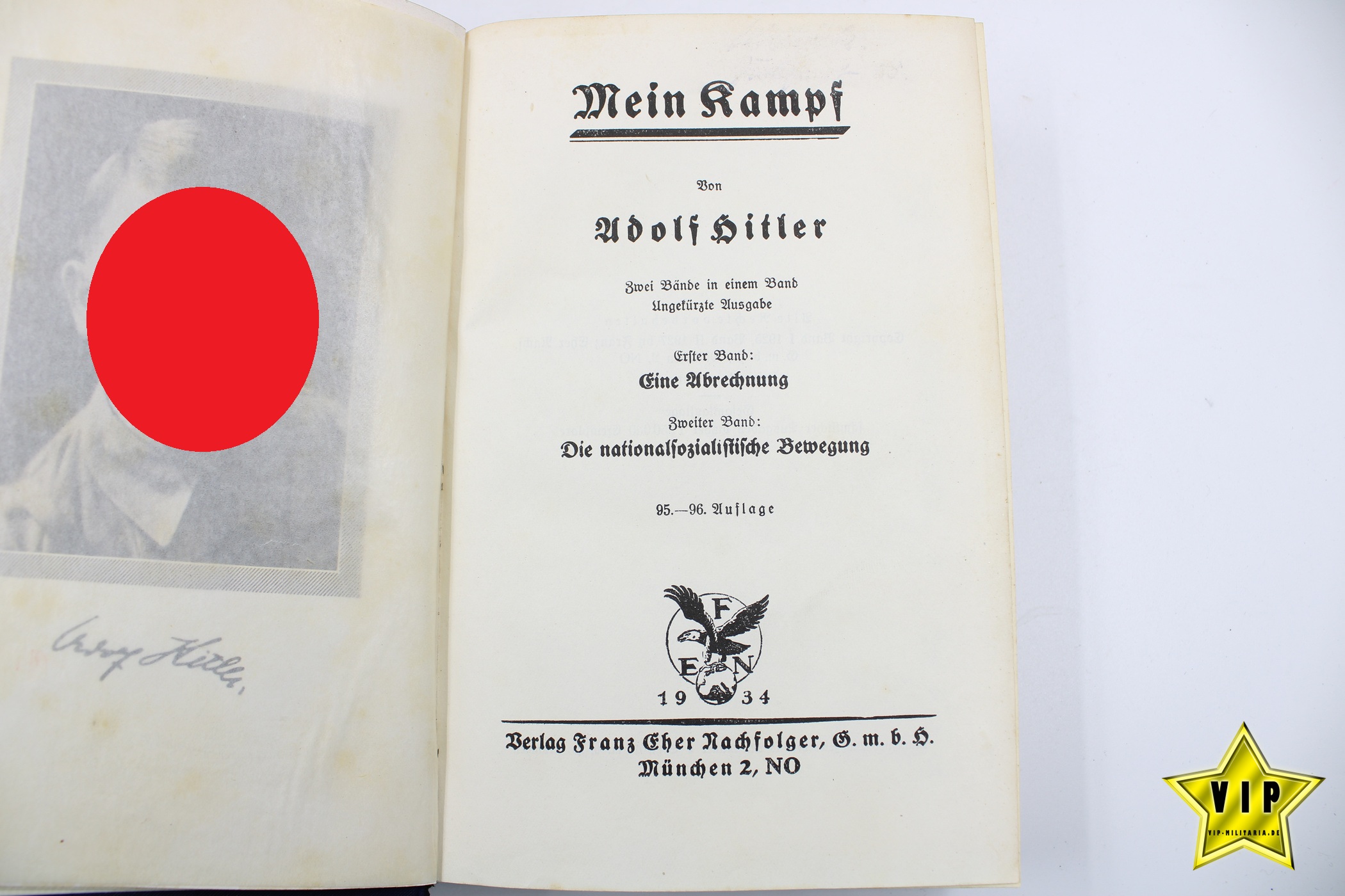 Mein Kampf 1934 Volksausgabe mit Schutzumschlag 