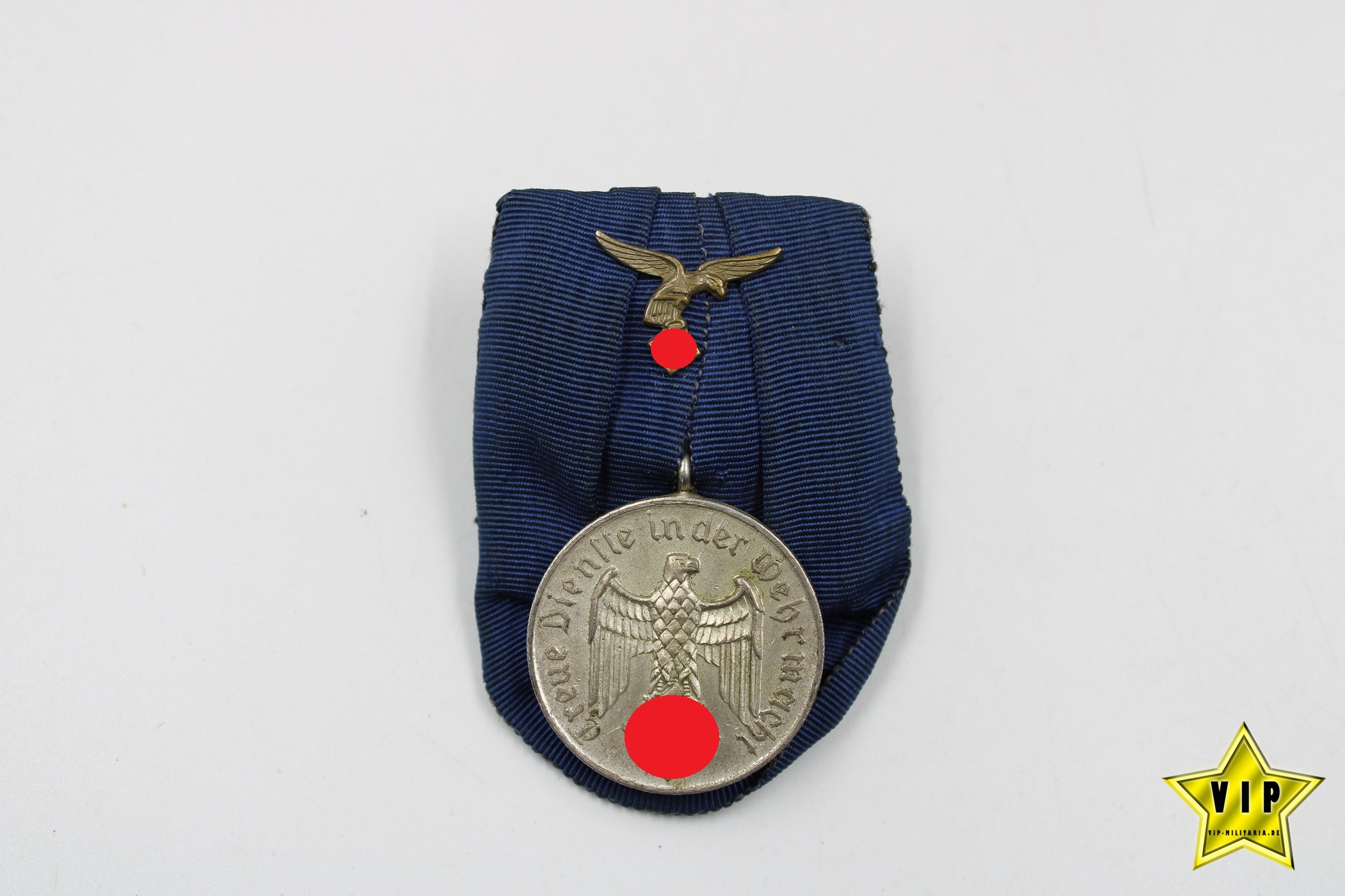 Wehrmacht Dienstauszeichnung 4. Klasse 4 Jahre an Einzelspange mit Adlerauflage 