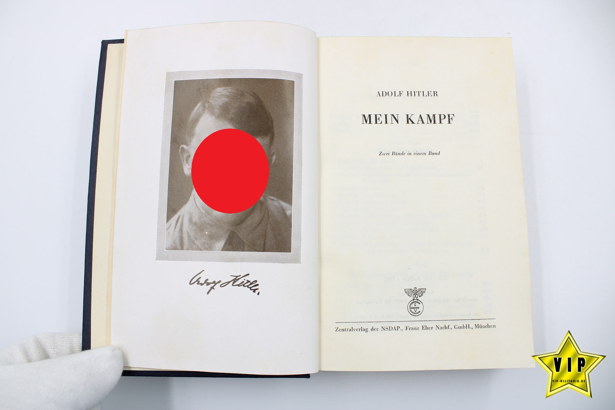 Mein Kampf 1942 mit Schutzumschlag in Lateinschrift