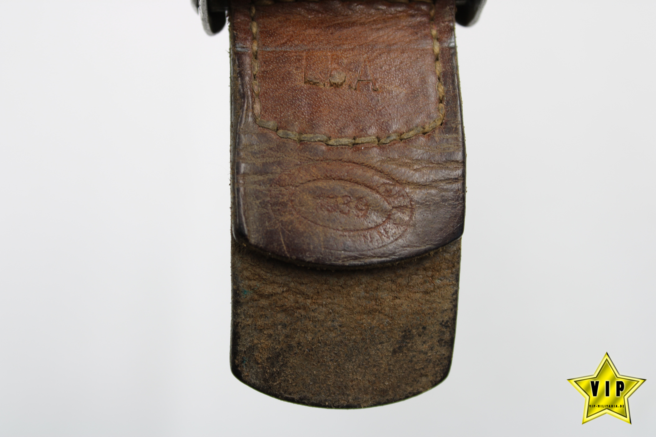 Luftwaffe Koppelschloss mit Lederzunge und Hersteller