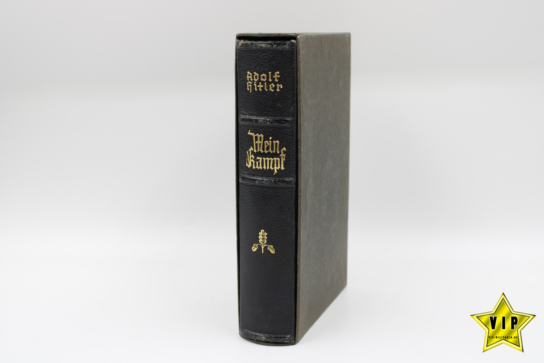 Meim Kampf 1939 Hochzeitsausgabe mit Stadtwappen aus Trier im Schuber mit Widmung und Schuber