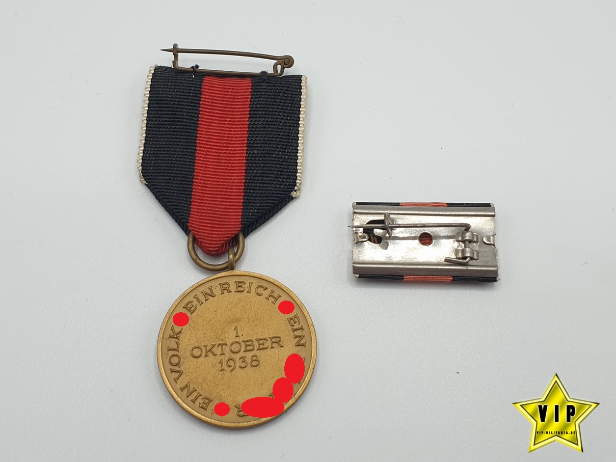 Anschluss Medaille 1. Oktober Sudetenland im Etui