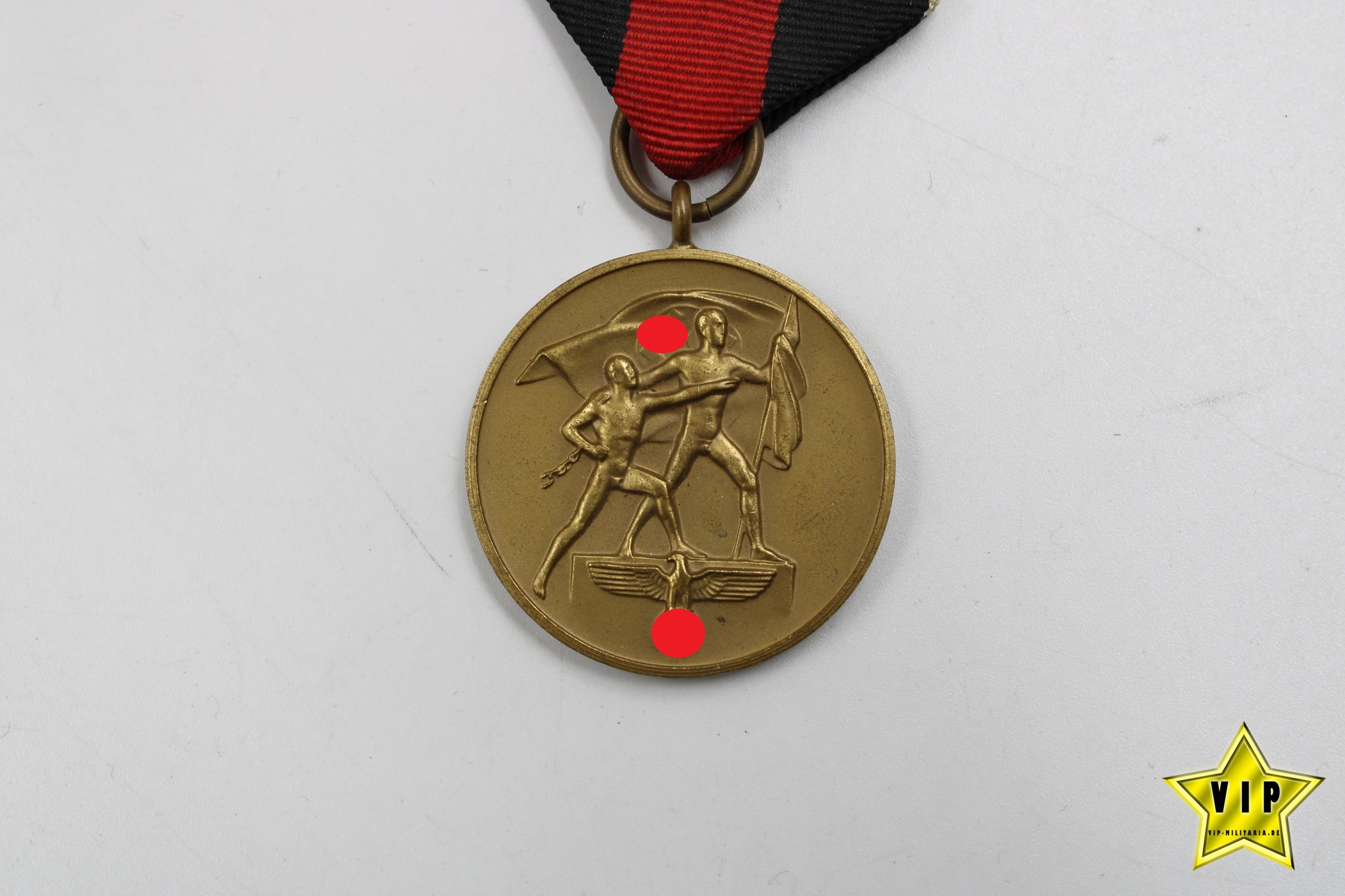 Anschluss Medaille 1. Oktober Sudetenland im Verleihungsetui