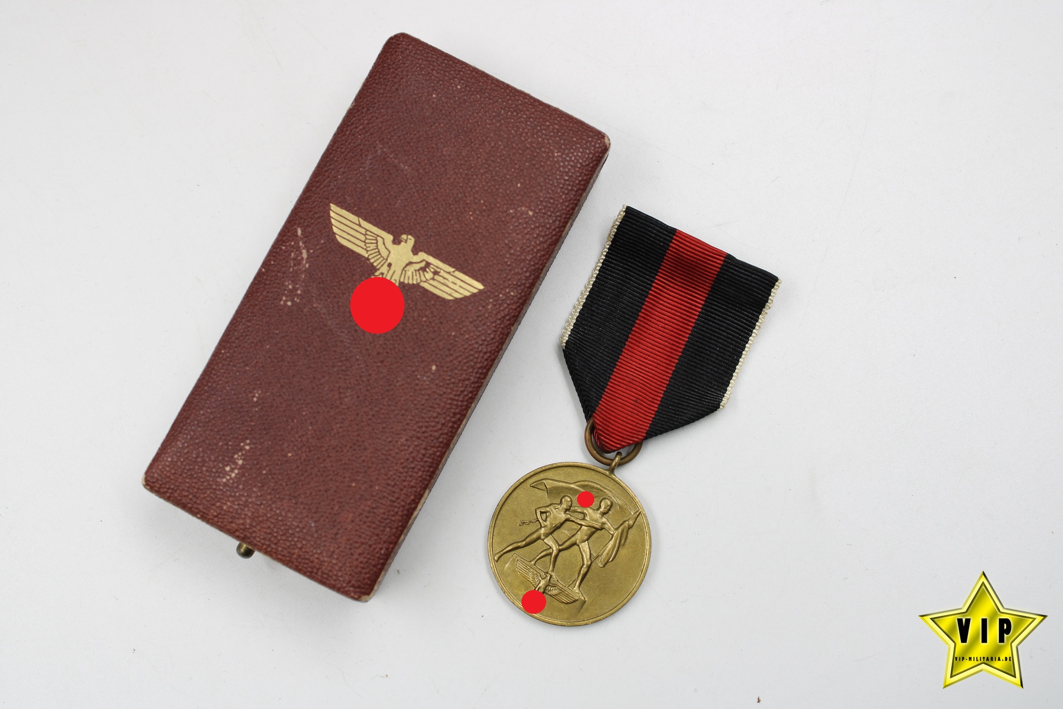 Anschluss Medaille 1. Oktober Sudetenland im Etui 