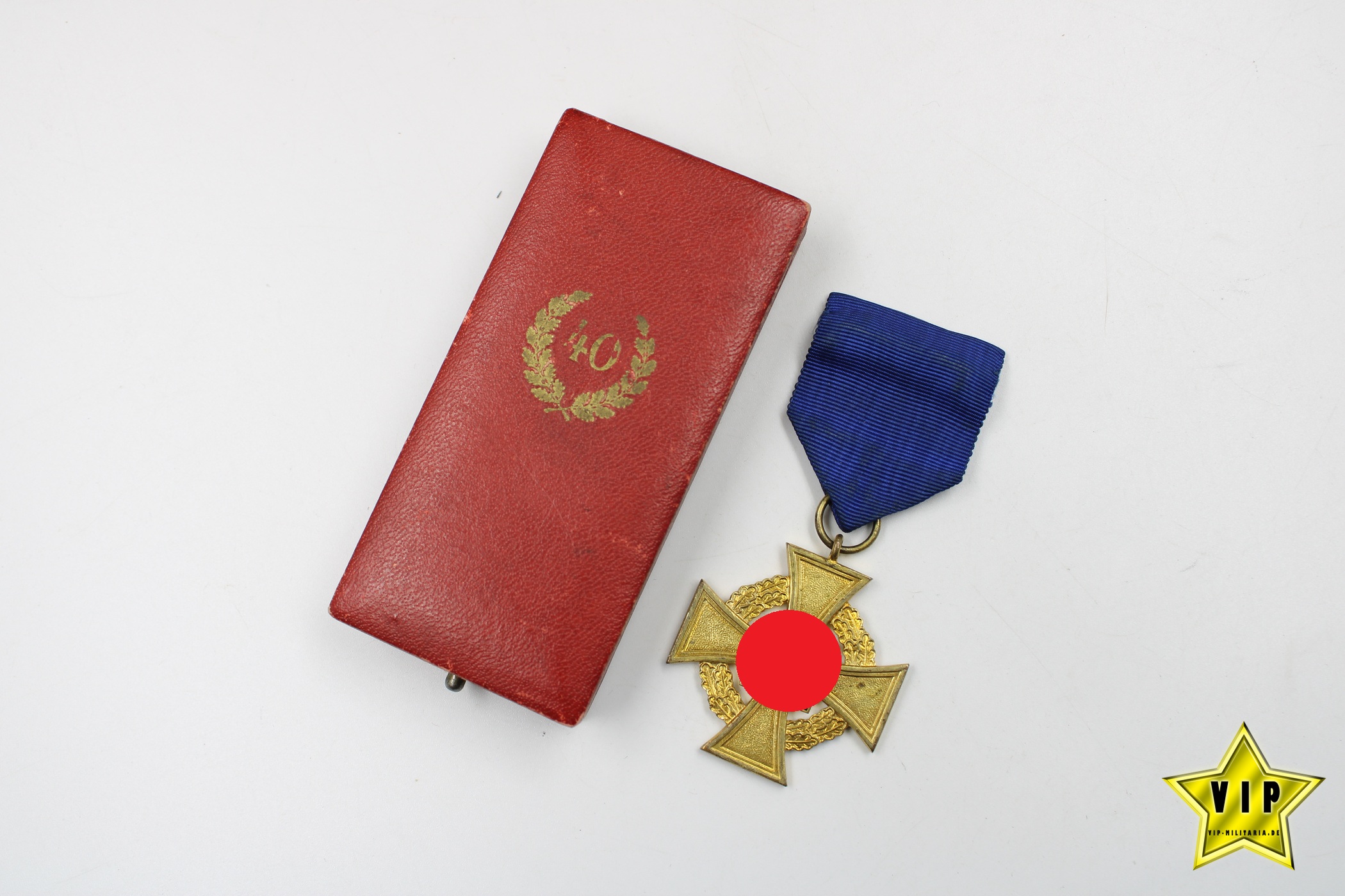 Treuedienst Ehrenzeichen in Gold 40 Jahre im Etui Hersteller Deschler & Sohn, München 