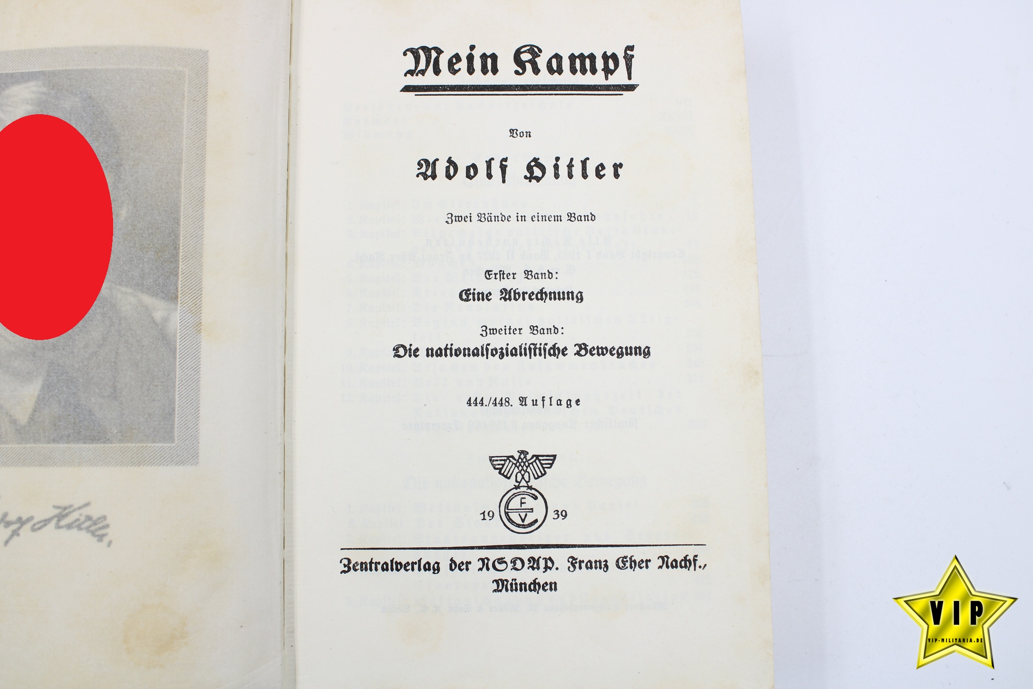 Mein Kampf 1939 mit Stadtwappen aus Leipzig