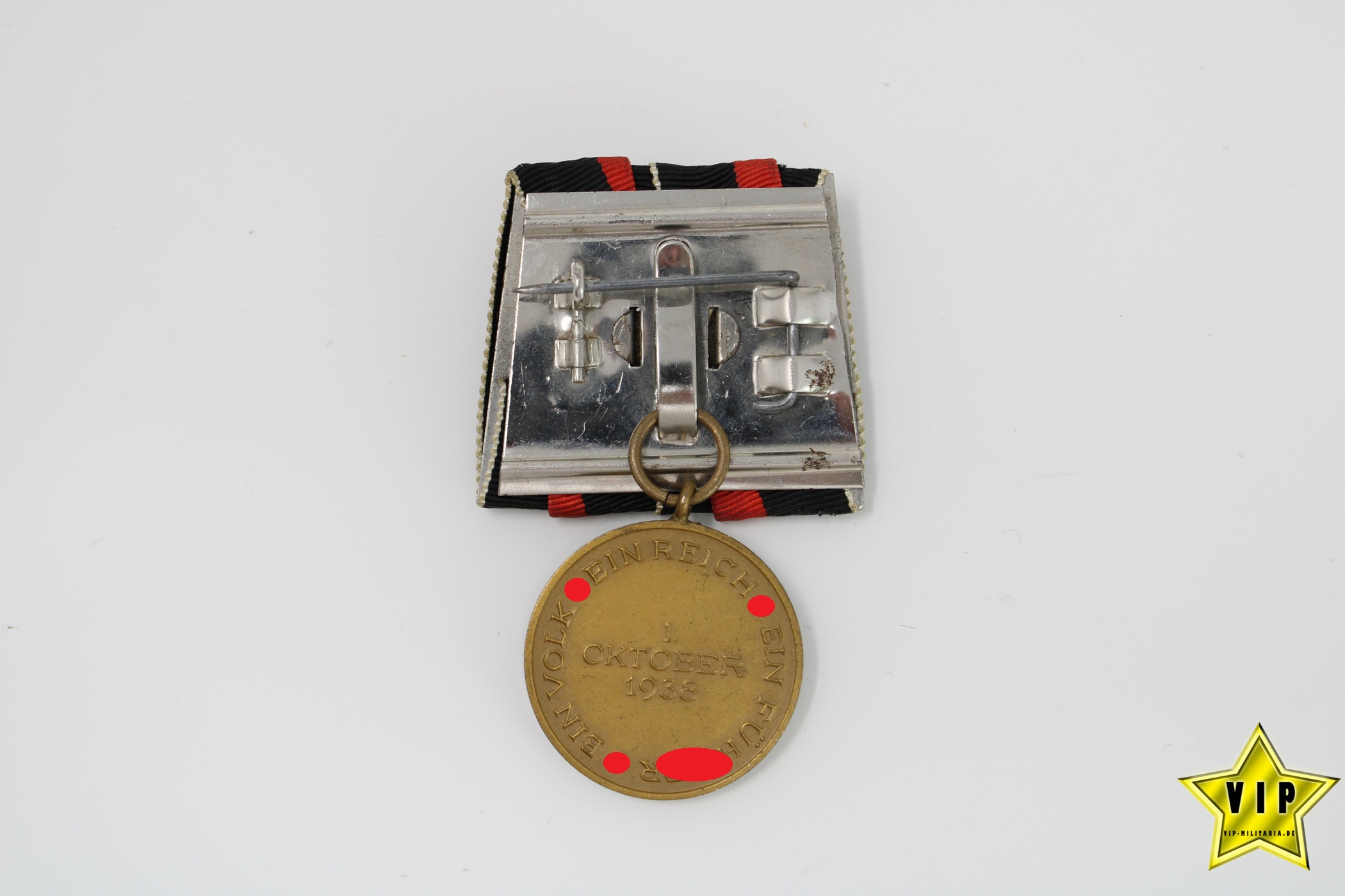 MEDAILLE 1. OKTOBER SUDETENLAND ANSCHLUSSMEDAILLE PRAGER BURG AUFLAGE