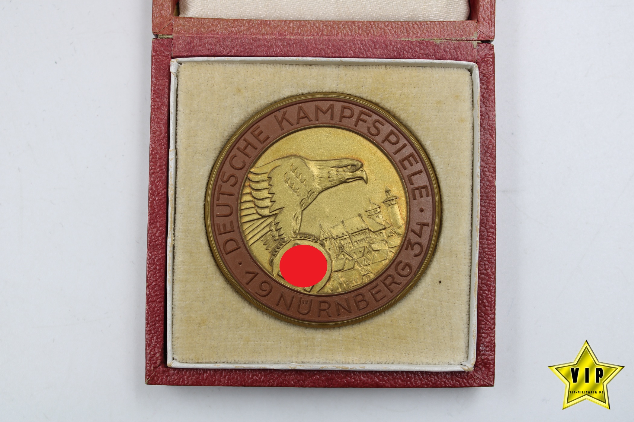 Deutsche Kampfspiele Nürnberg 1934 Reichsparteitag im Etui 