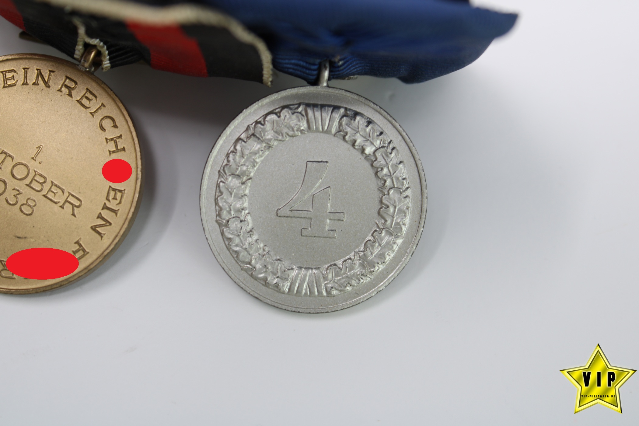 Wehrmachtspange Luftwaffe Anschlussmedaille + Wehrmacht Dienstauszeichnung 4 Jahre