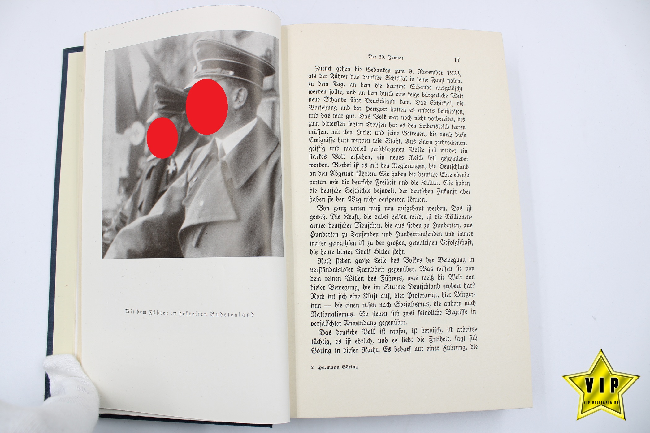 Hermann Göring Werk und Mensch 1941 mit Schutzumschlag & Widmung