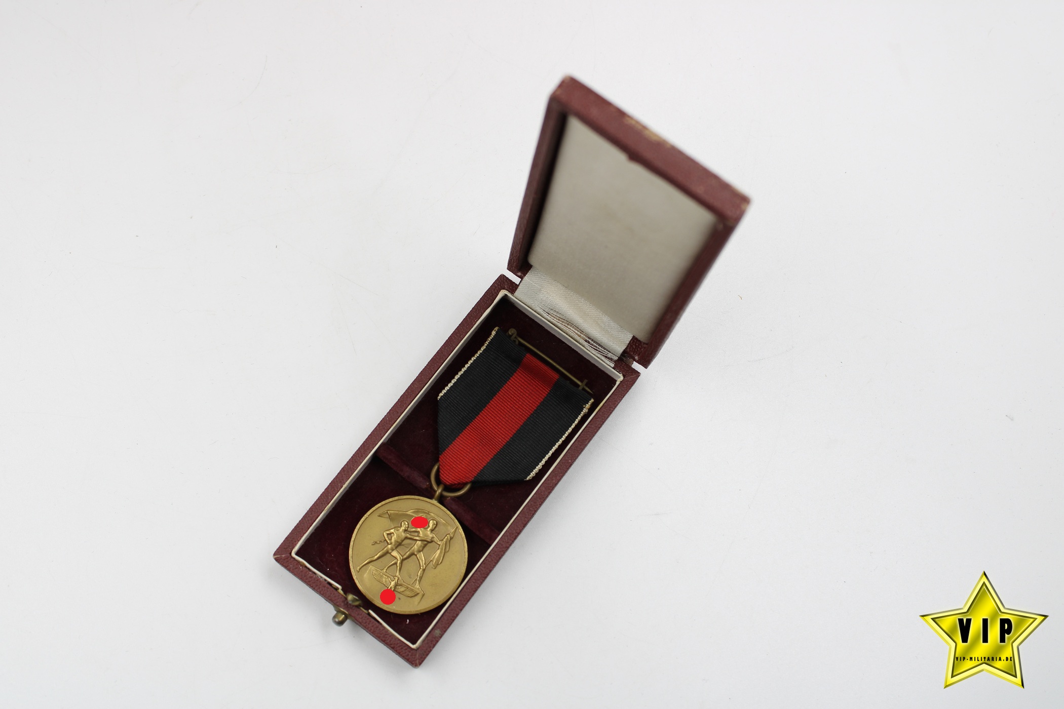 Anschluss Medaille 1. Oktober Sudetenland im Verleihungsetui