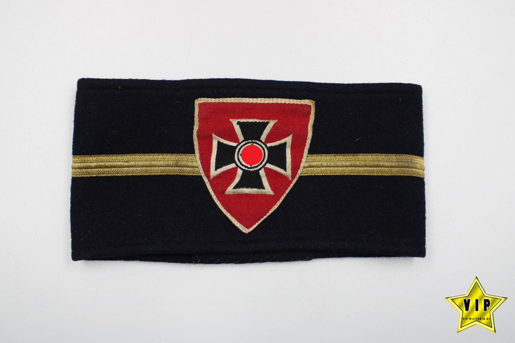 Reichskriegerbund Kyffhäuser Armbinde mit Goldstreifen 