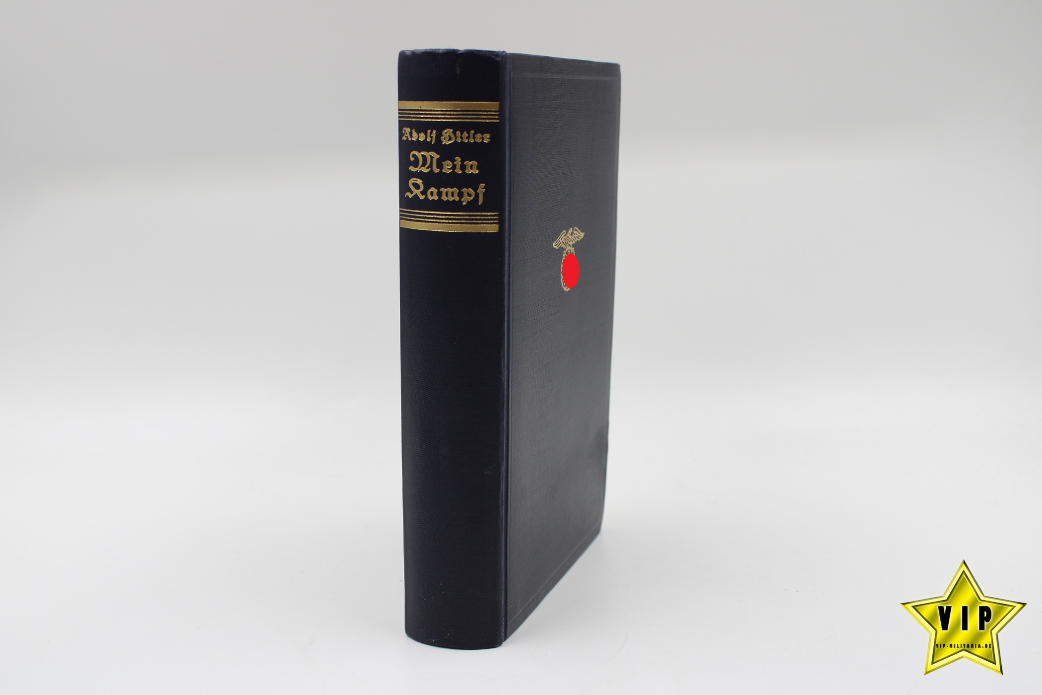 Mein Kampf Volksausgabe 1941 mit Schutzumschlag und Widmung 