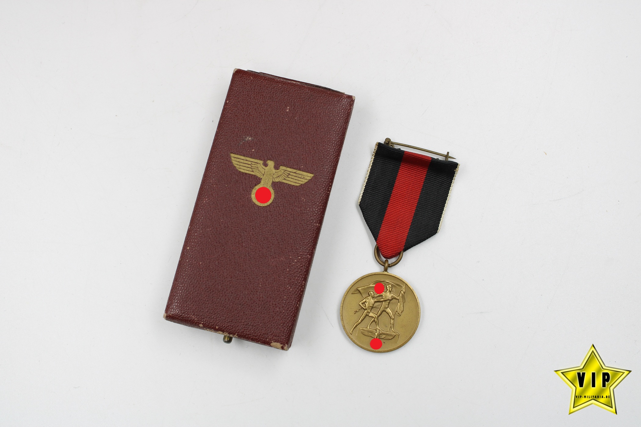 Anschluss Medaille 1. Oktober Sudetenland im Verleihungsetui