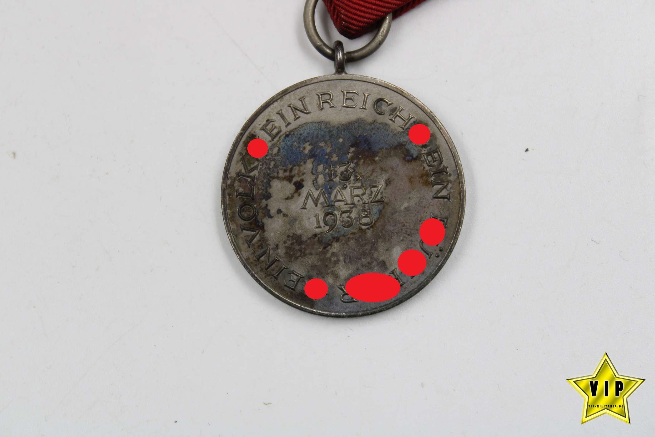 Anschluss Medaille 13. März 1938 Österreich im Verleihungsetui 