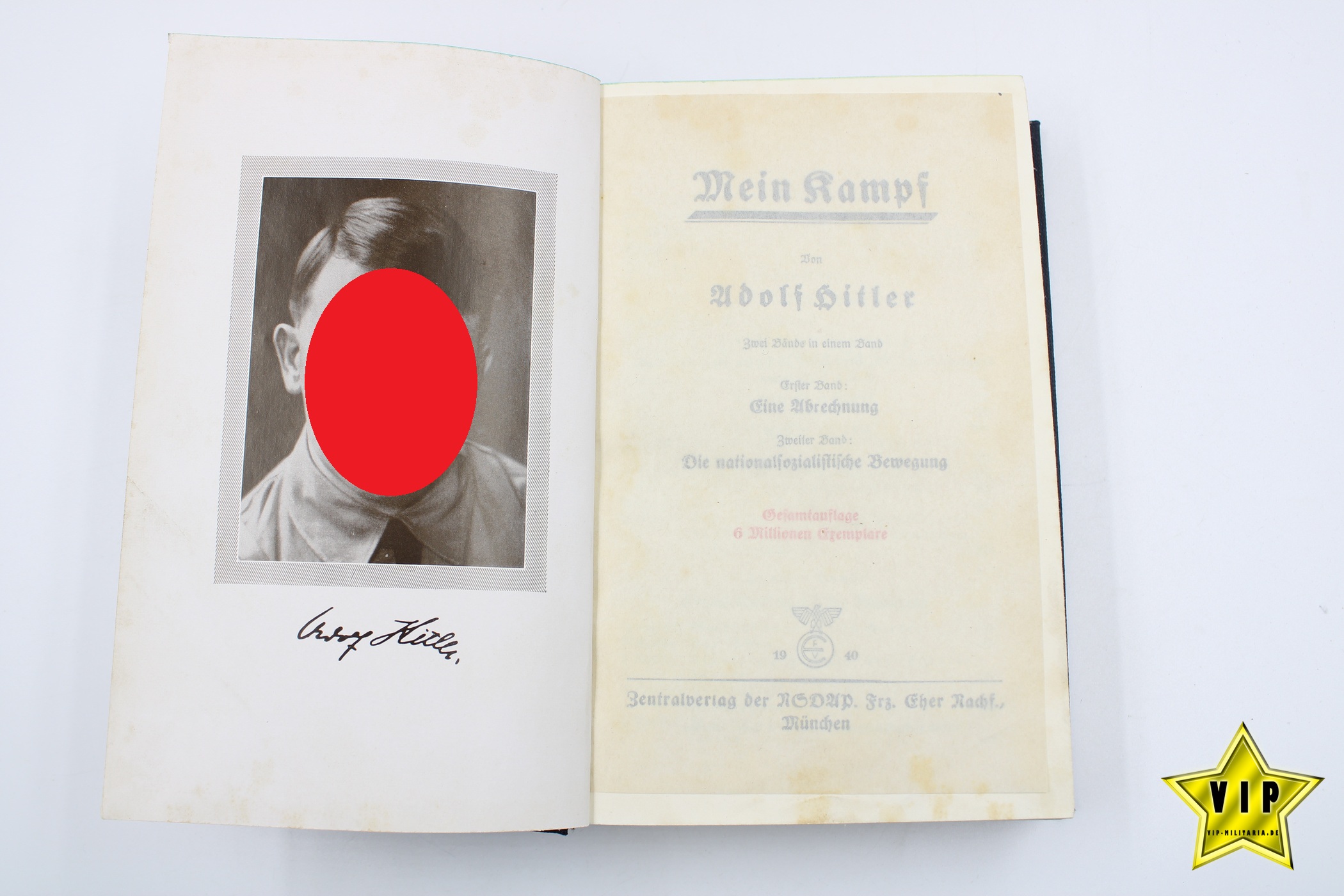 Mein Kampf 1940 Jubiläumsausgabe mit Schutzumschlag 