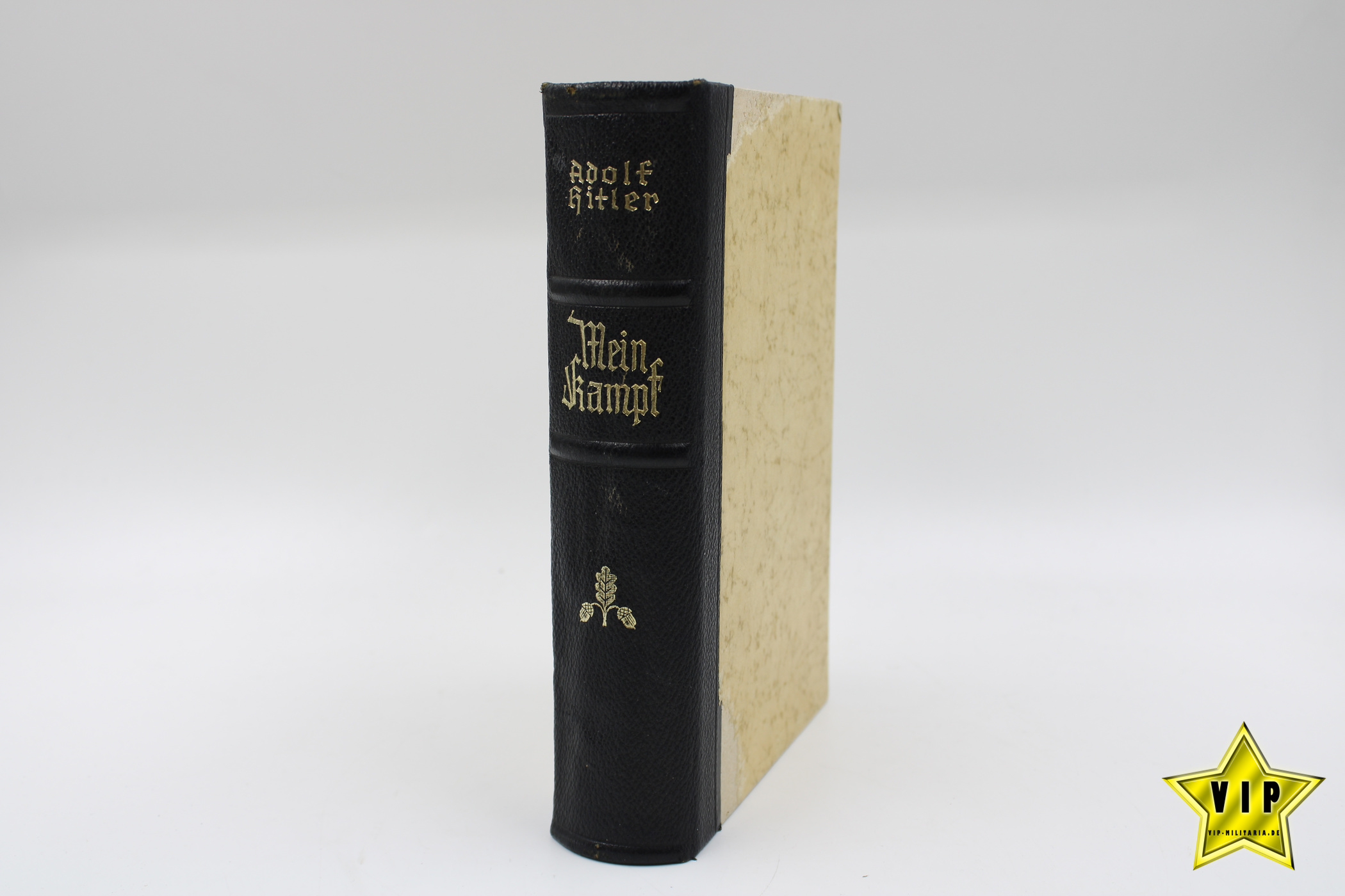 Mein Kampf 1938 Hochzeitsausgabe mit Widmung aus Mistendorf mit Goldschnitt