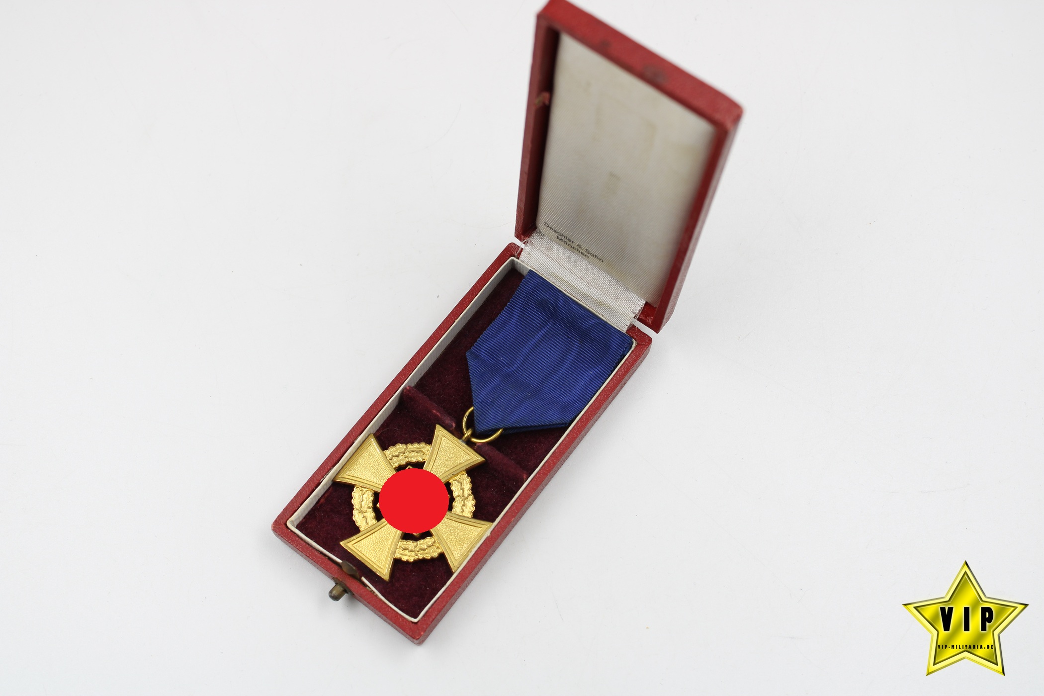 Treuedienst Ehrenzeichen in Gold 40 Jahre im Etui Hersteller Deschler & Sohn, München 