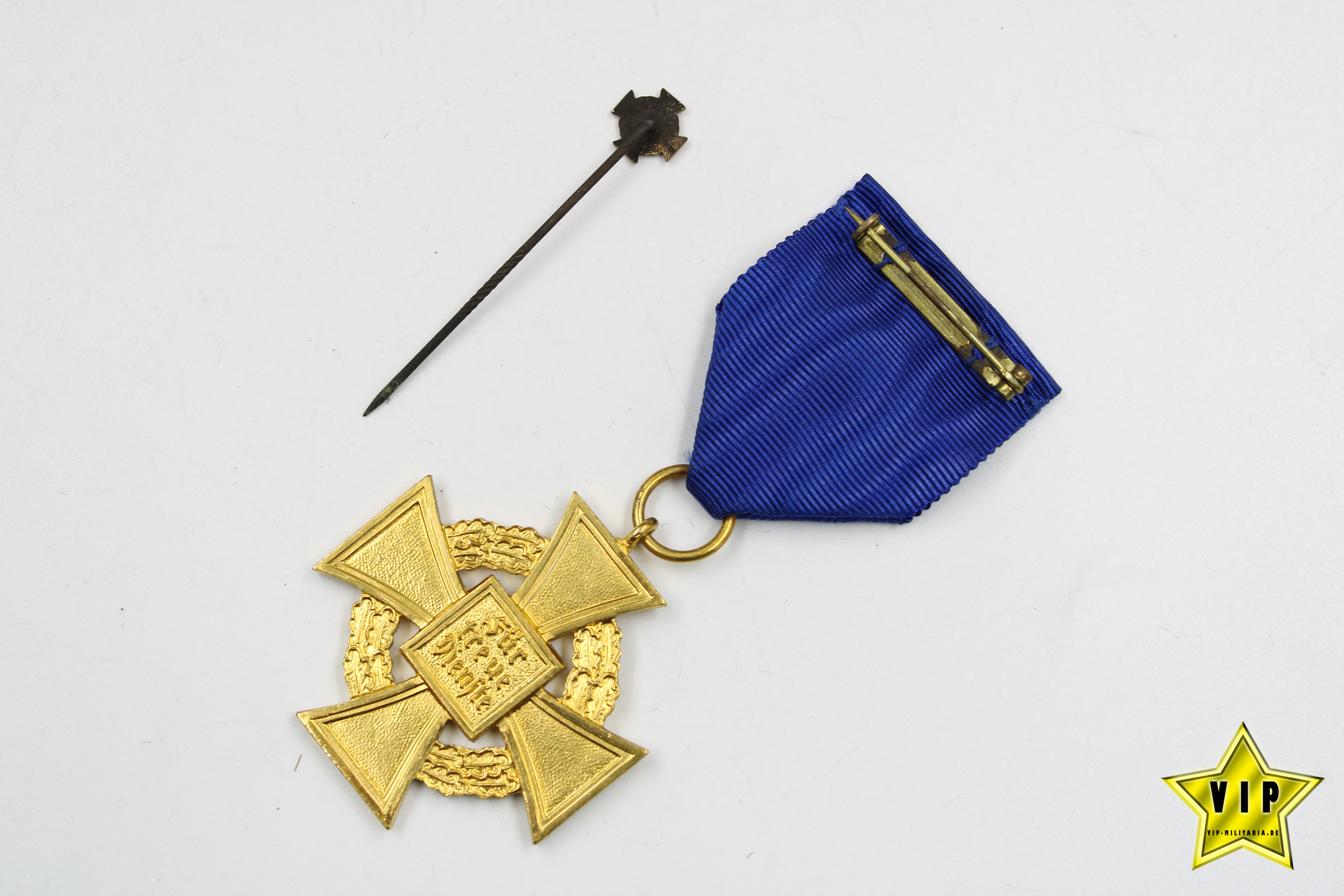Treuedienst Ehrenzeichen in Gold 40 Jahre im Etui + Miniatur
