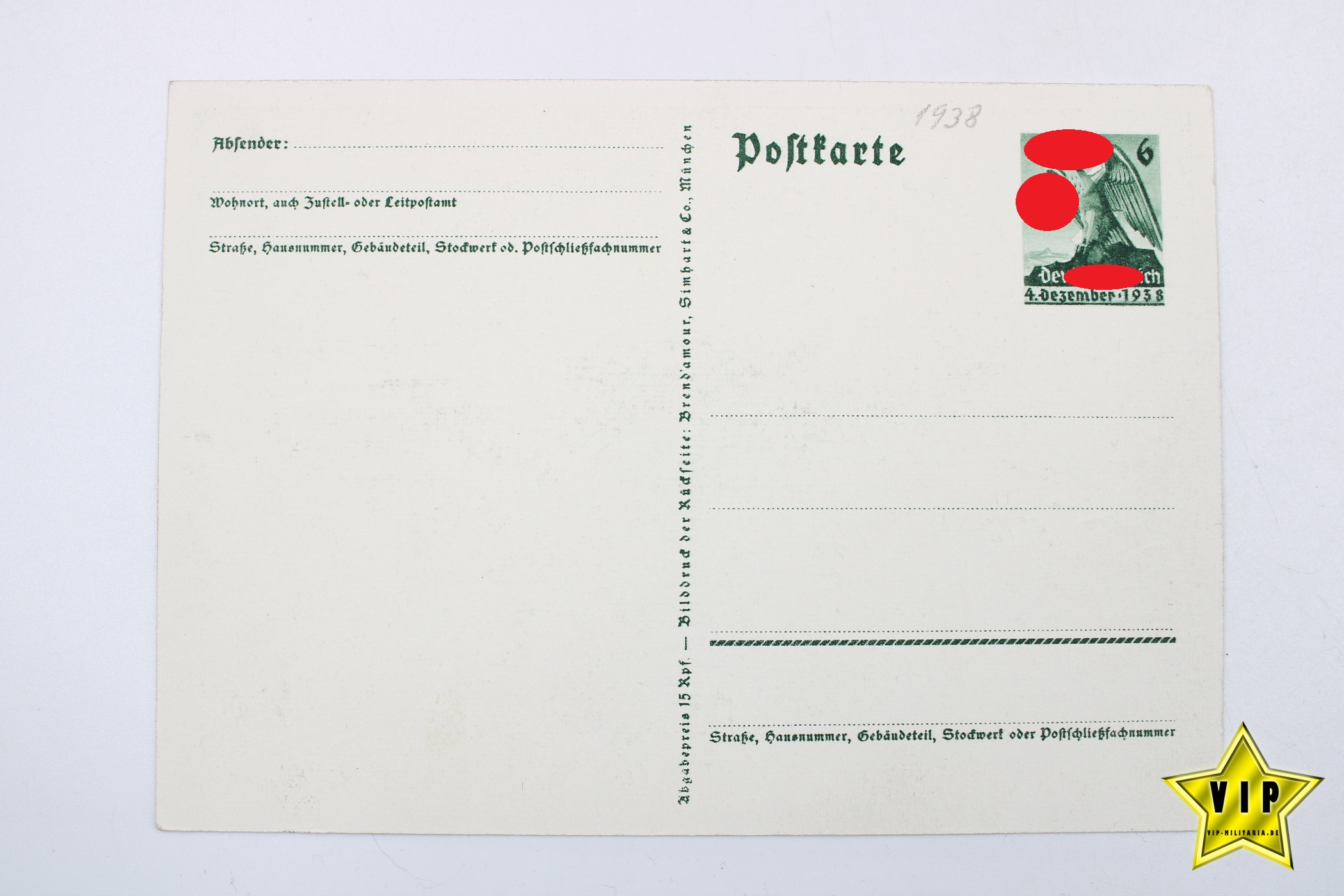 Postkarte Adolf Hitler