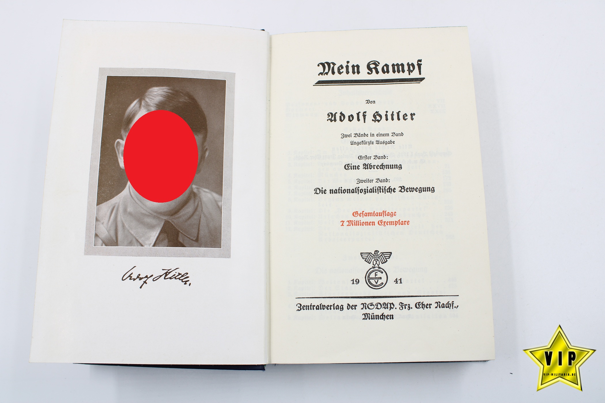 Mein Kampf 1941 Jubiläumsausgabe mit Schutzumschlag
