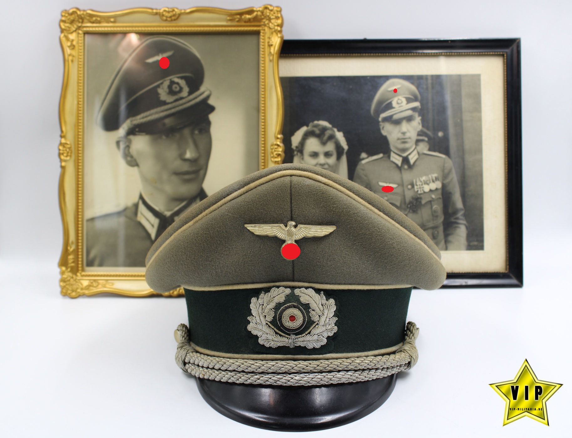 Infanterie Offizier Schirmmütze mit träger Bilder Bayreuth