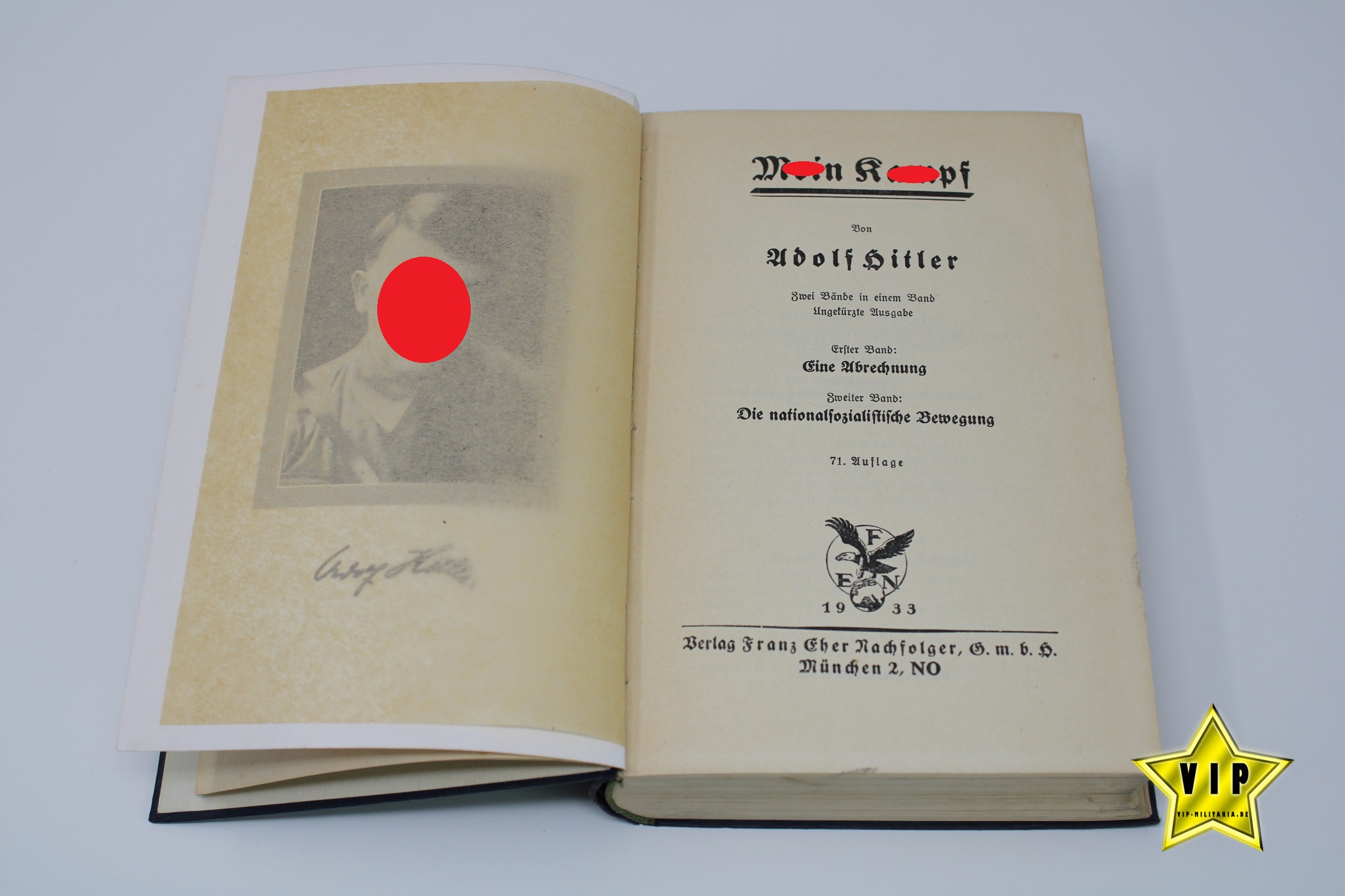 Adolf Hitler Mein Kampf frühe Ausgabe von 1933