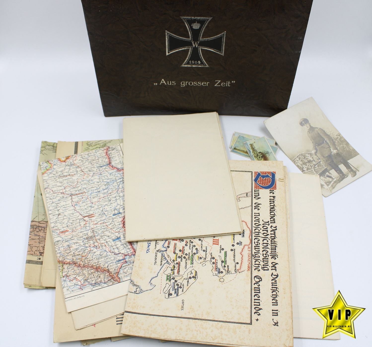 Aufbewahrungskiste Eisernes Kreuz 1914  "Aus grosser Zeit"