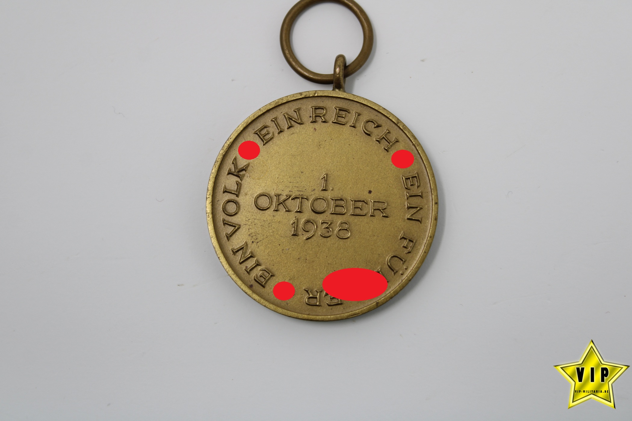 Anschluss Medaille 1. Oktober Sudetenland im Verleihungsetui