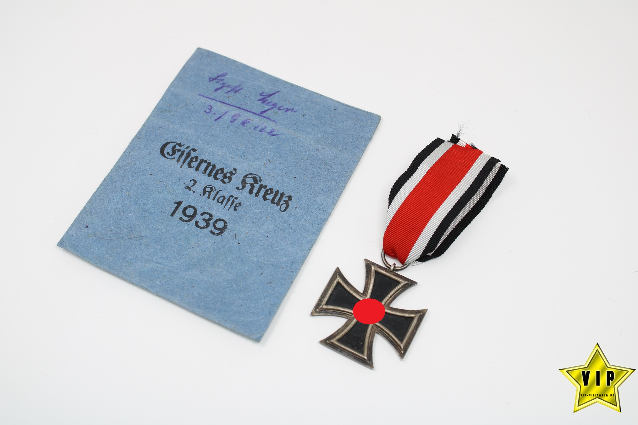 Eisernes Kreuz 2. Klasse mit Verleihungstüte Hersteller 65