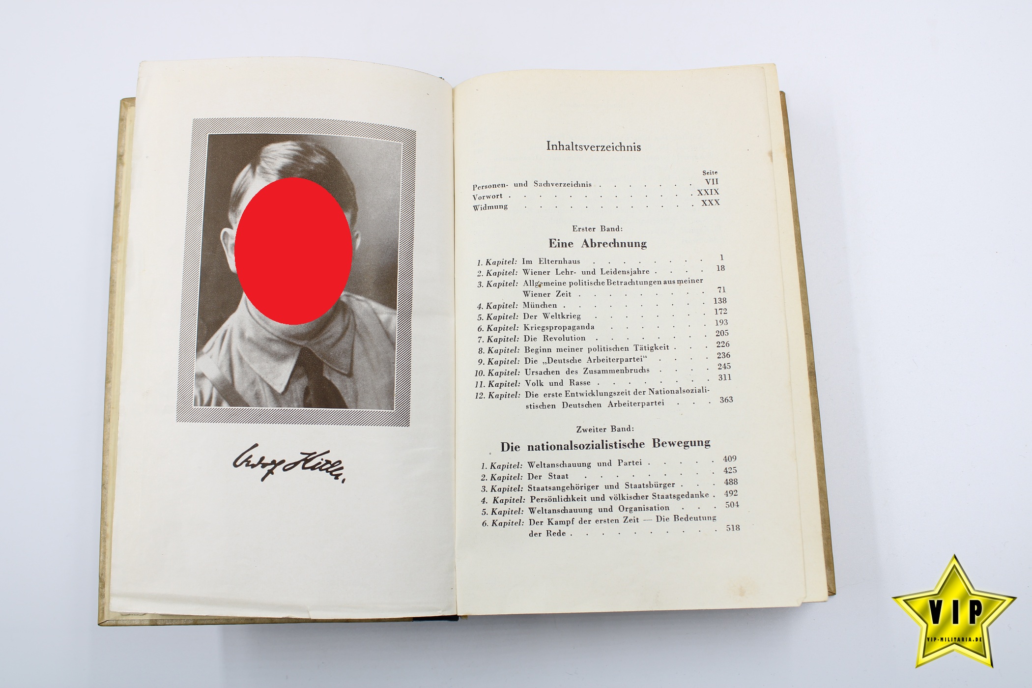 Mein Kampf mit Stadtwappen Augsburg in Lateinschrift