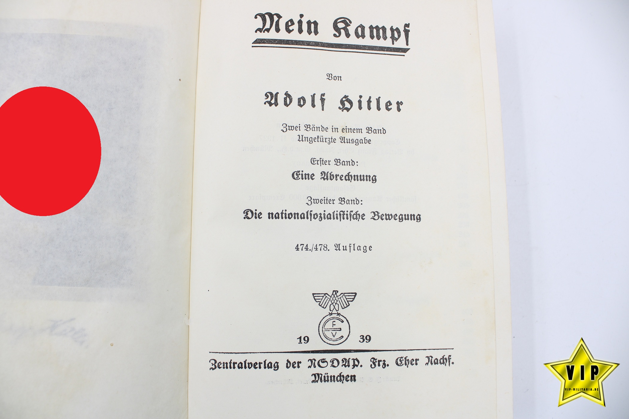 Mein Kampf 1939 mit Goldschnitt und Schuber
