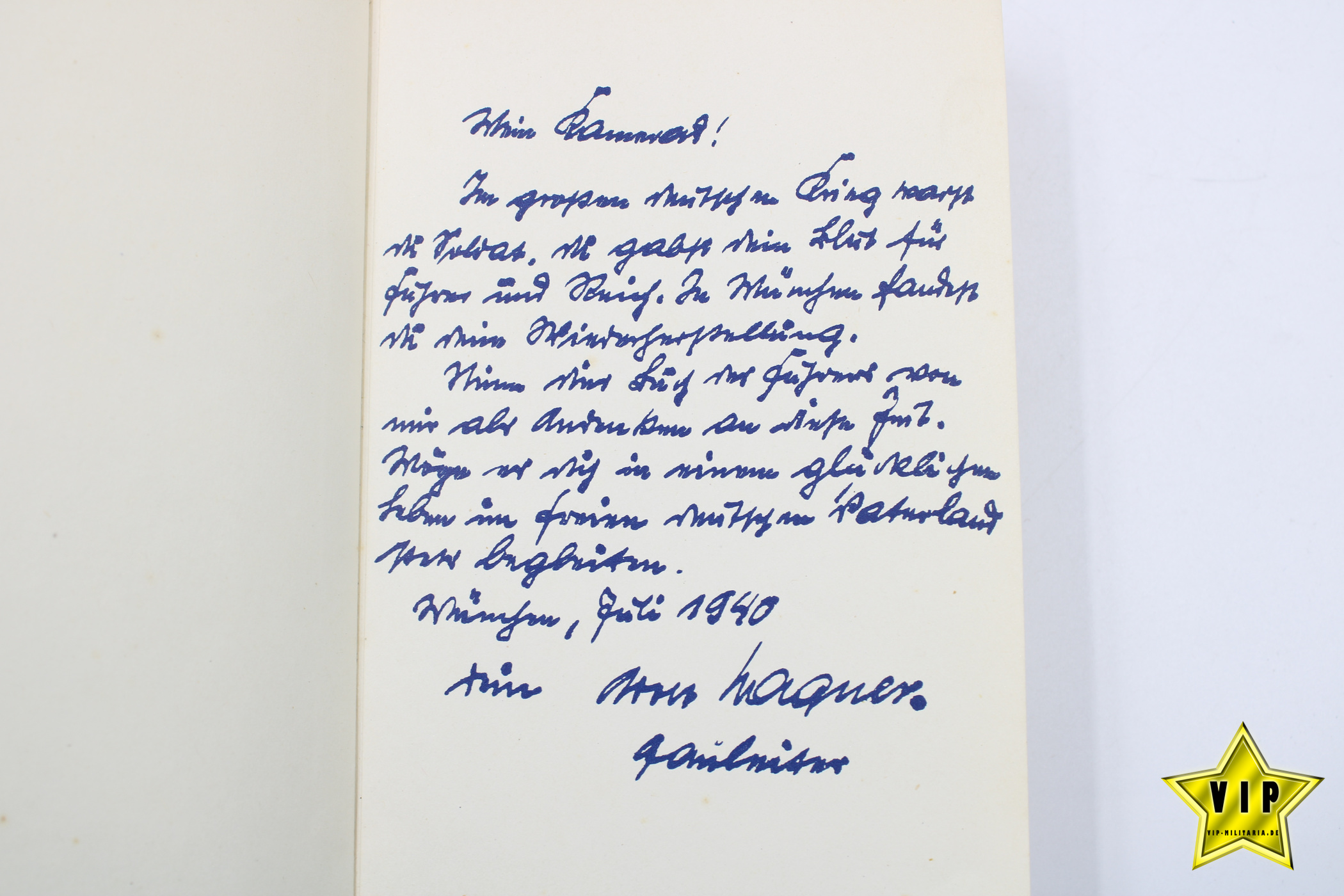 Mein Kampf 1940 Tornisterausgabe mit Widmung