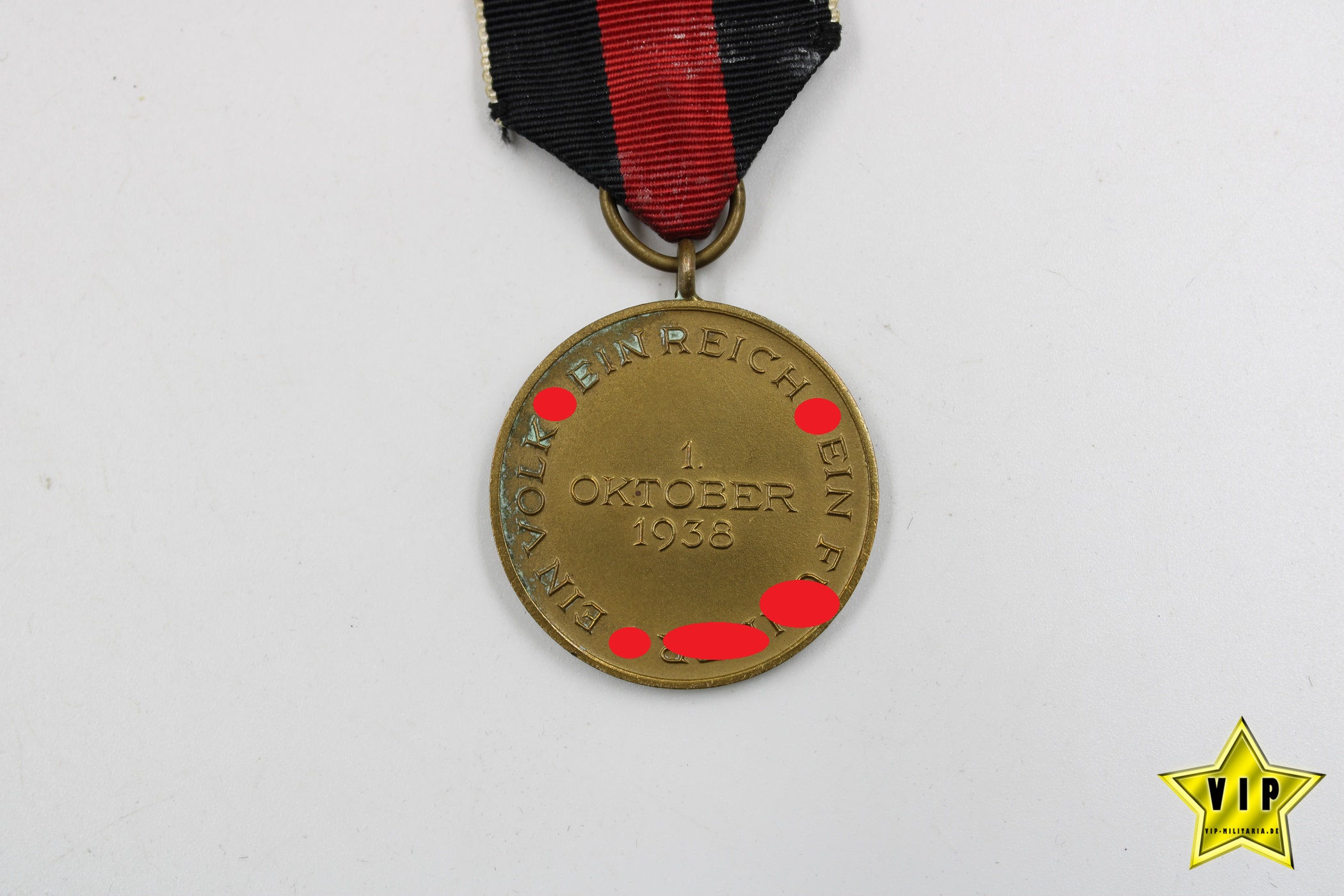 Anschluss Medaille 1. Oktober Sudetenland im Verleihungsetui 