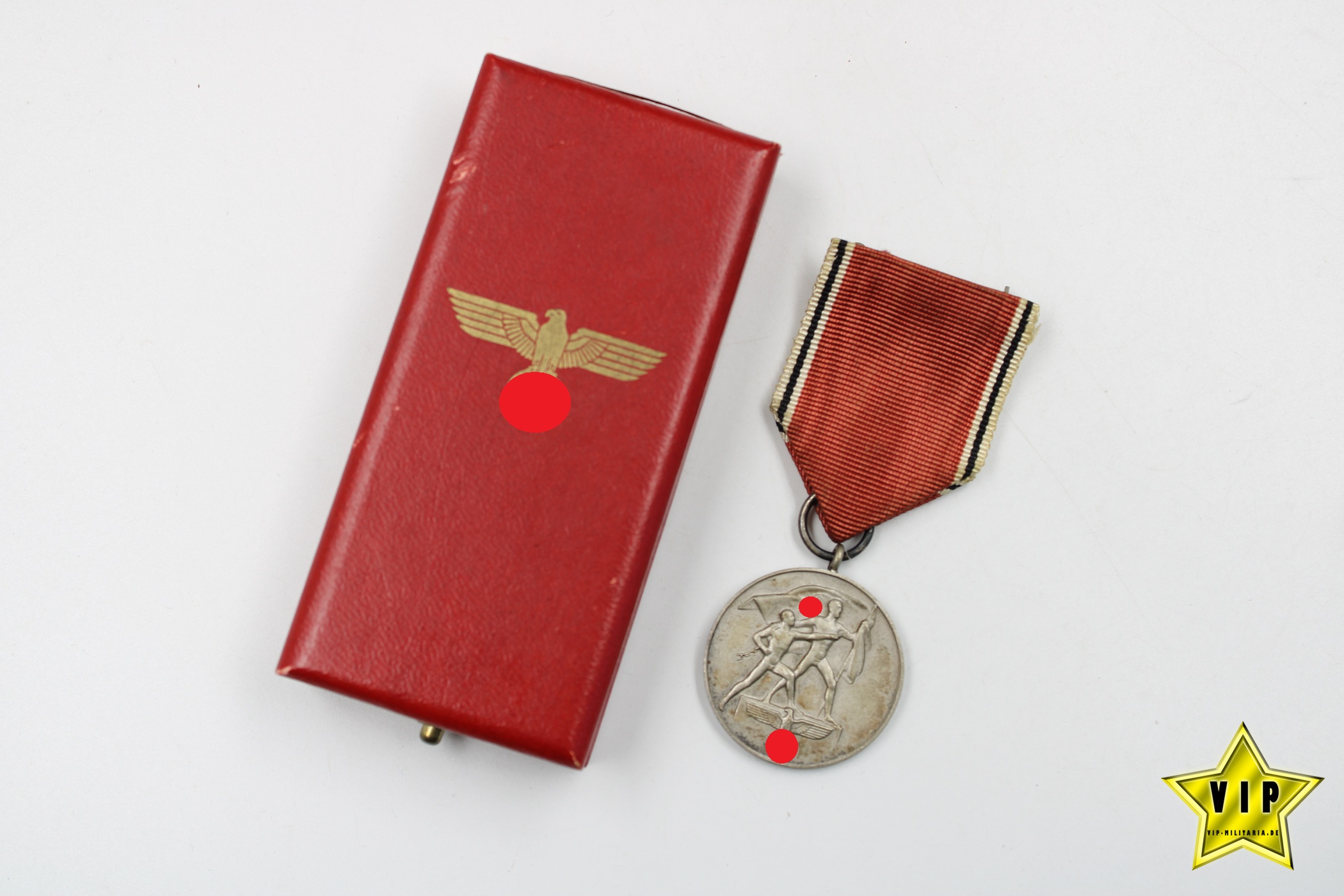 Anschluss Medaille 13. März 1938 Österreich im Verleihungsetui 