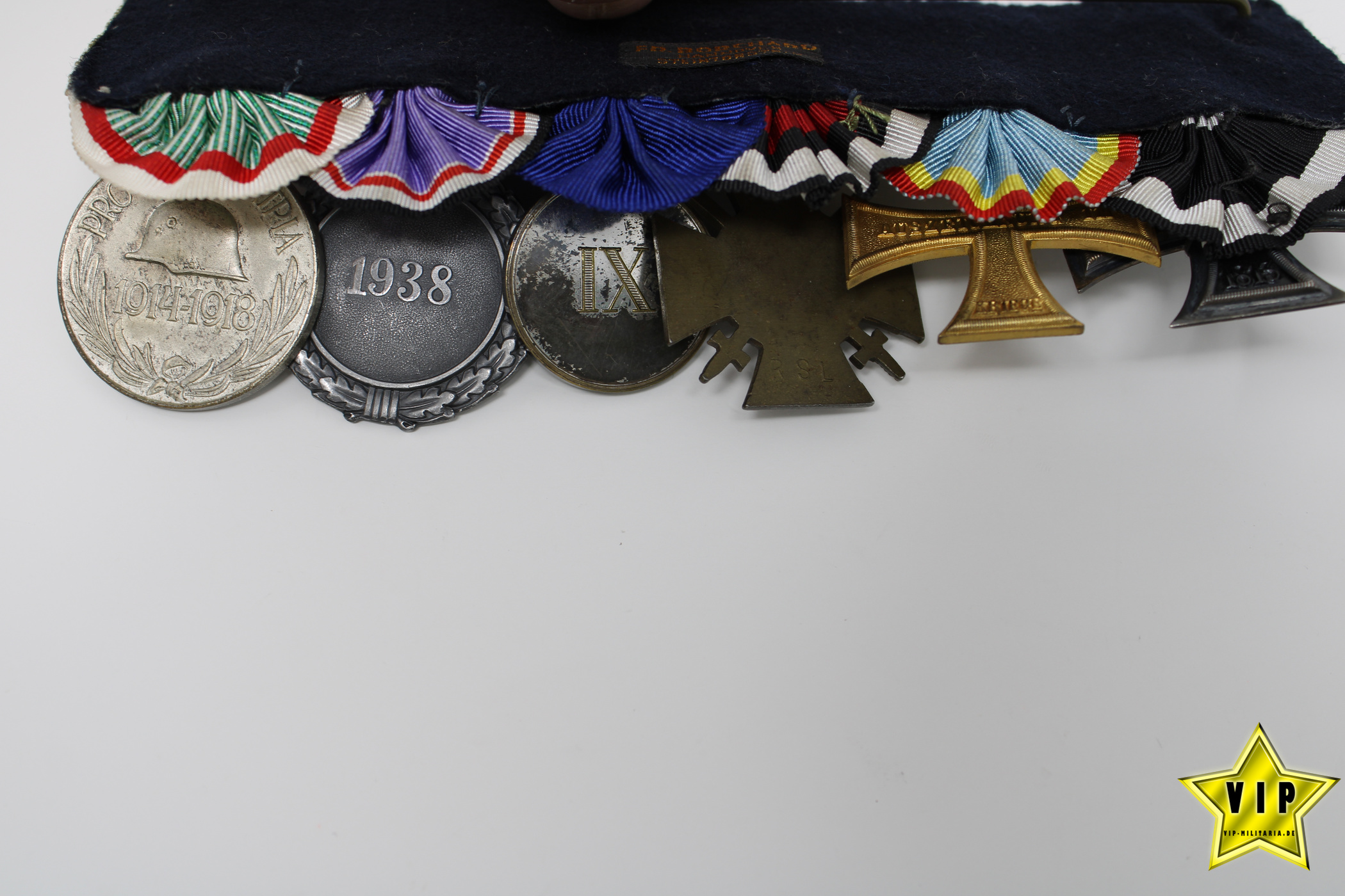 Ordenspange Kaiserzeit mit Luftschutz 1938 Eisernes Kreuz 2. Klasse