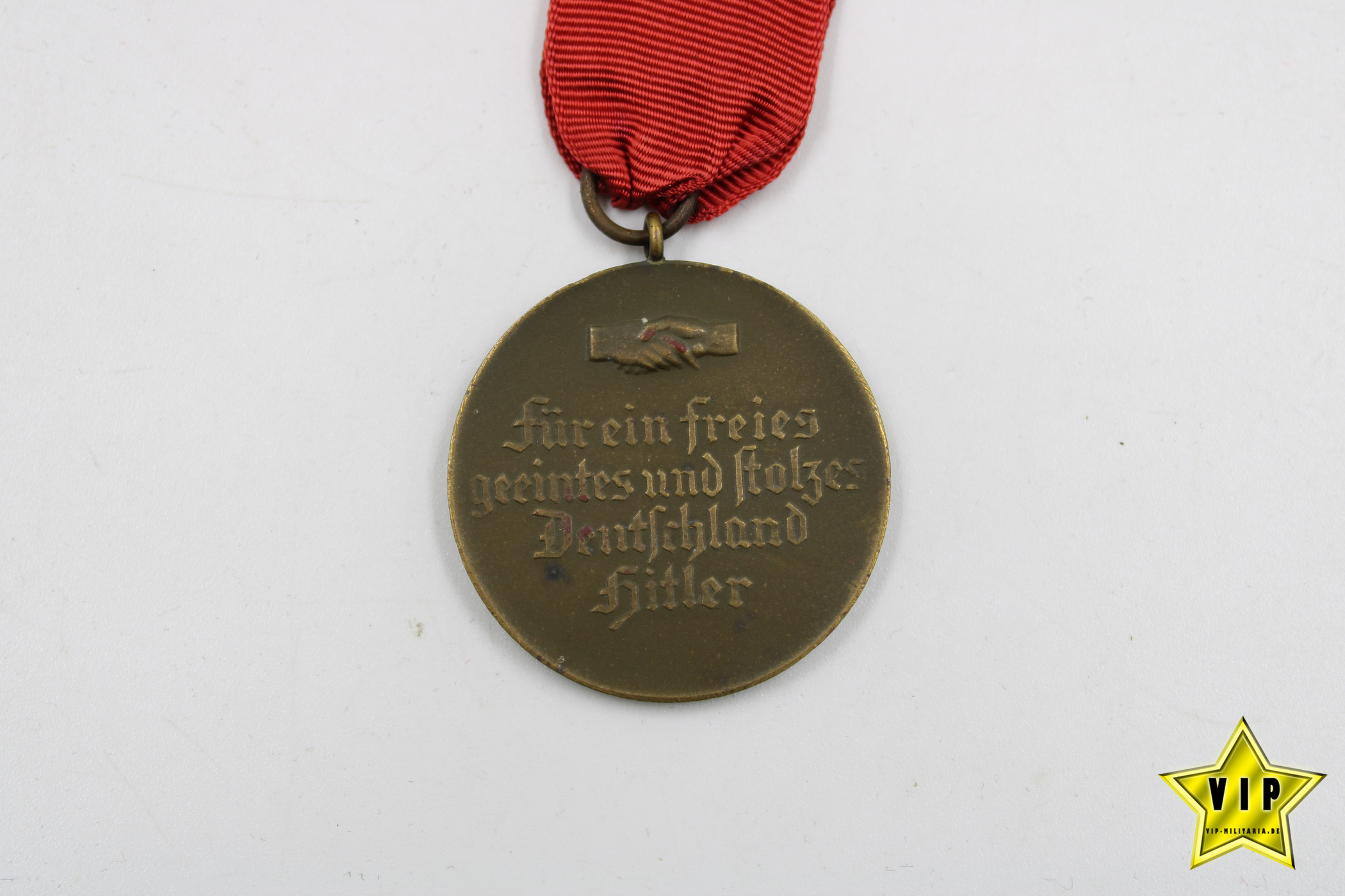 Bronzemedaille Adolf Hitler - Hindenburg 1933 in Verleihungstüte