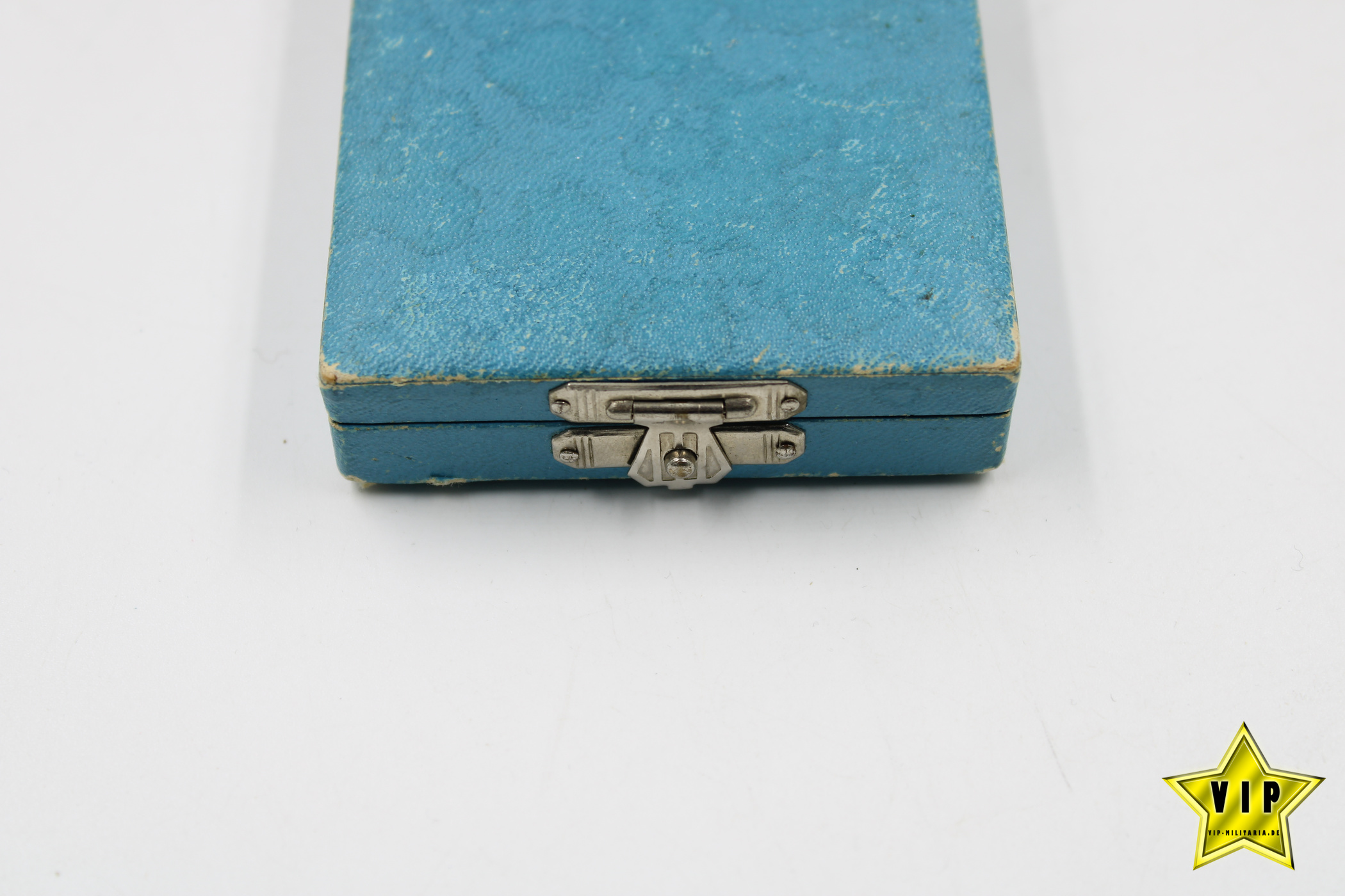 Treudienstabzeichen der Bayerischen Industrie im Etui mit Miniatur in Silber