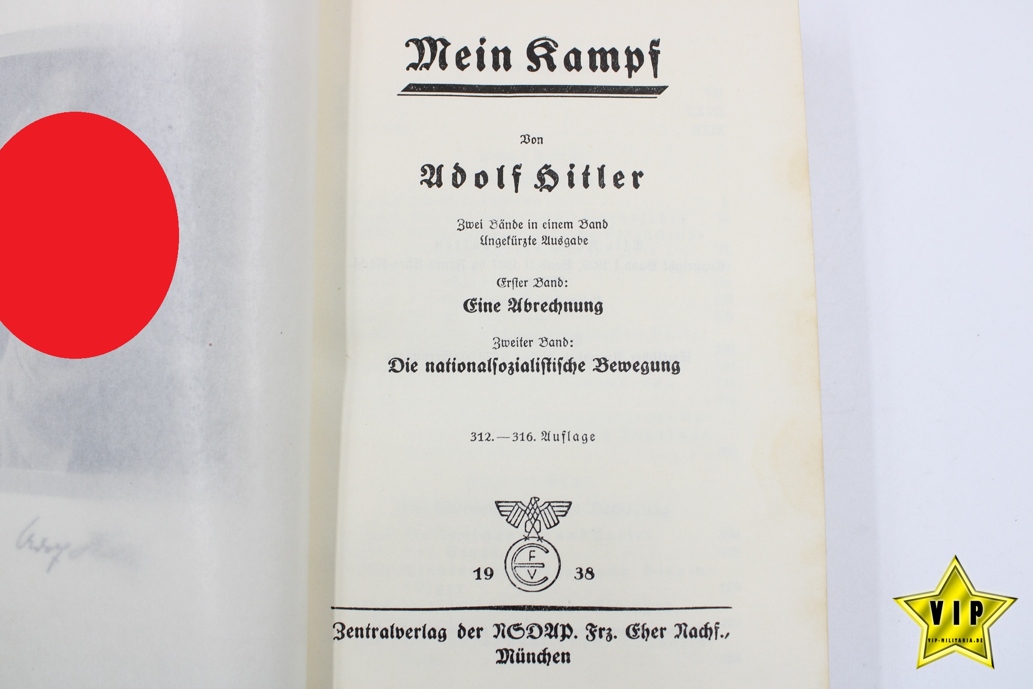 Mein Kampf 1938 mit Schutzumschlag