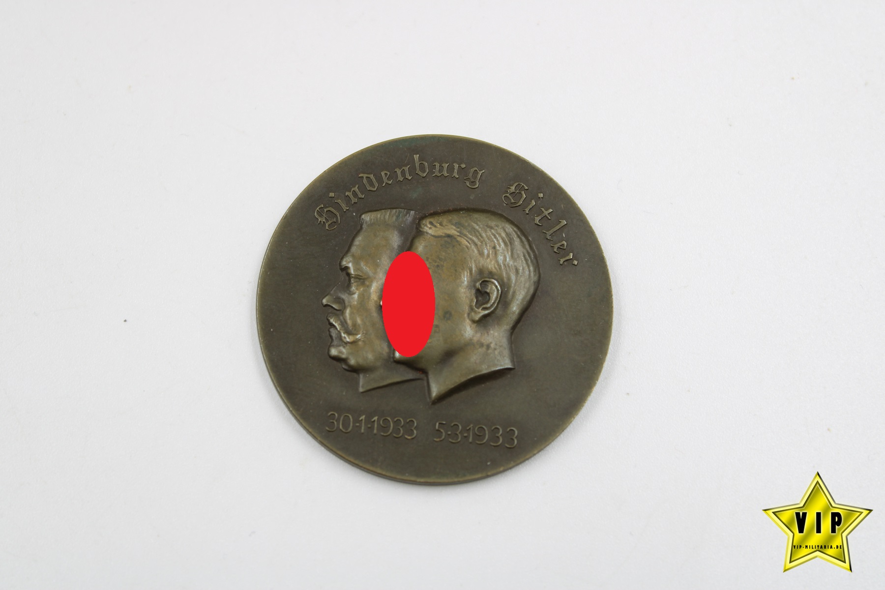 Bronzemedaille Adolf Hitler - Hindenburg 1933
