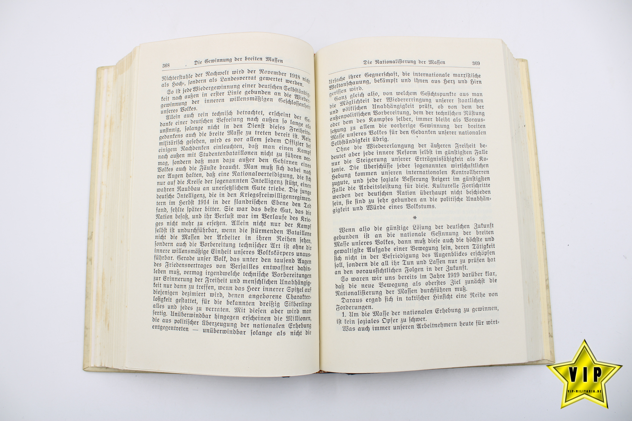 Mein Kampf 1938 Hochzeitsausgabe mit Wimdung aus Hannover