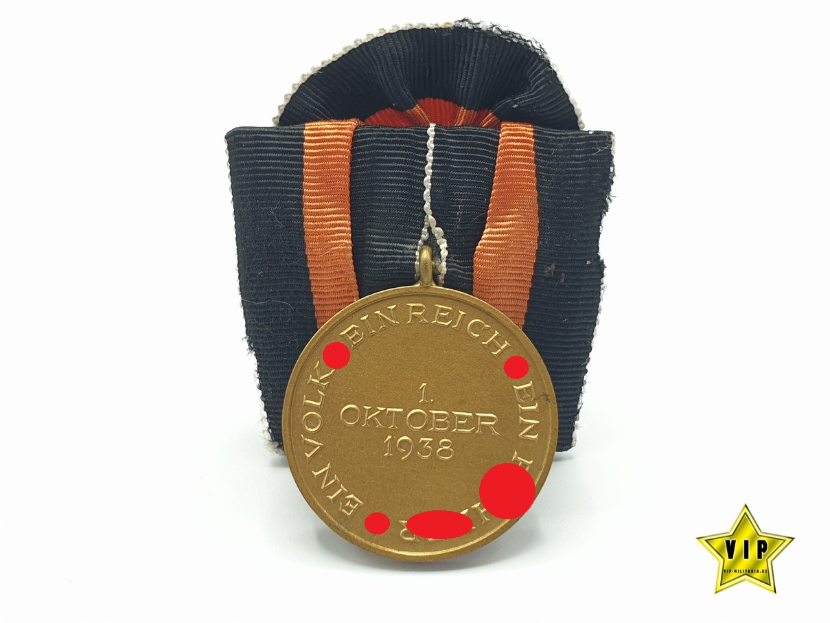 Medaille 1. Oktober Sudetenland Anschlussmedaille Einzelspange