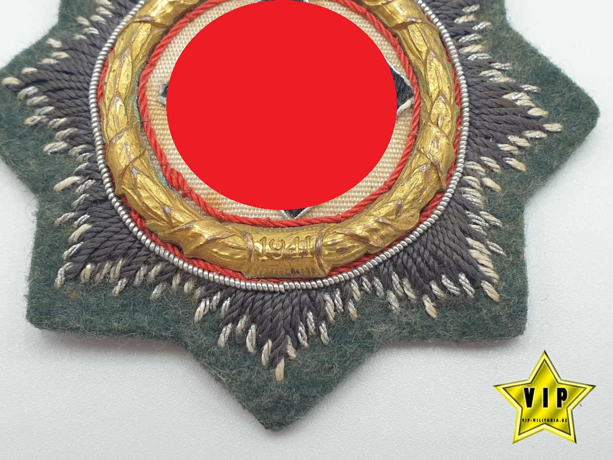 Deutsches Kreuz in Gold Stoffausführung