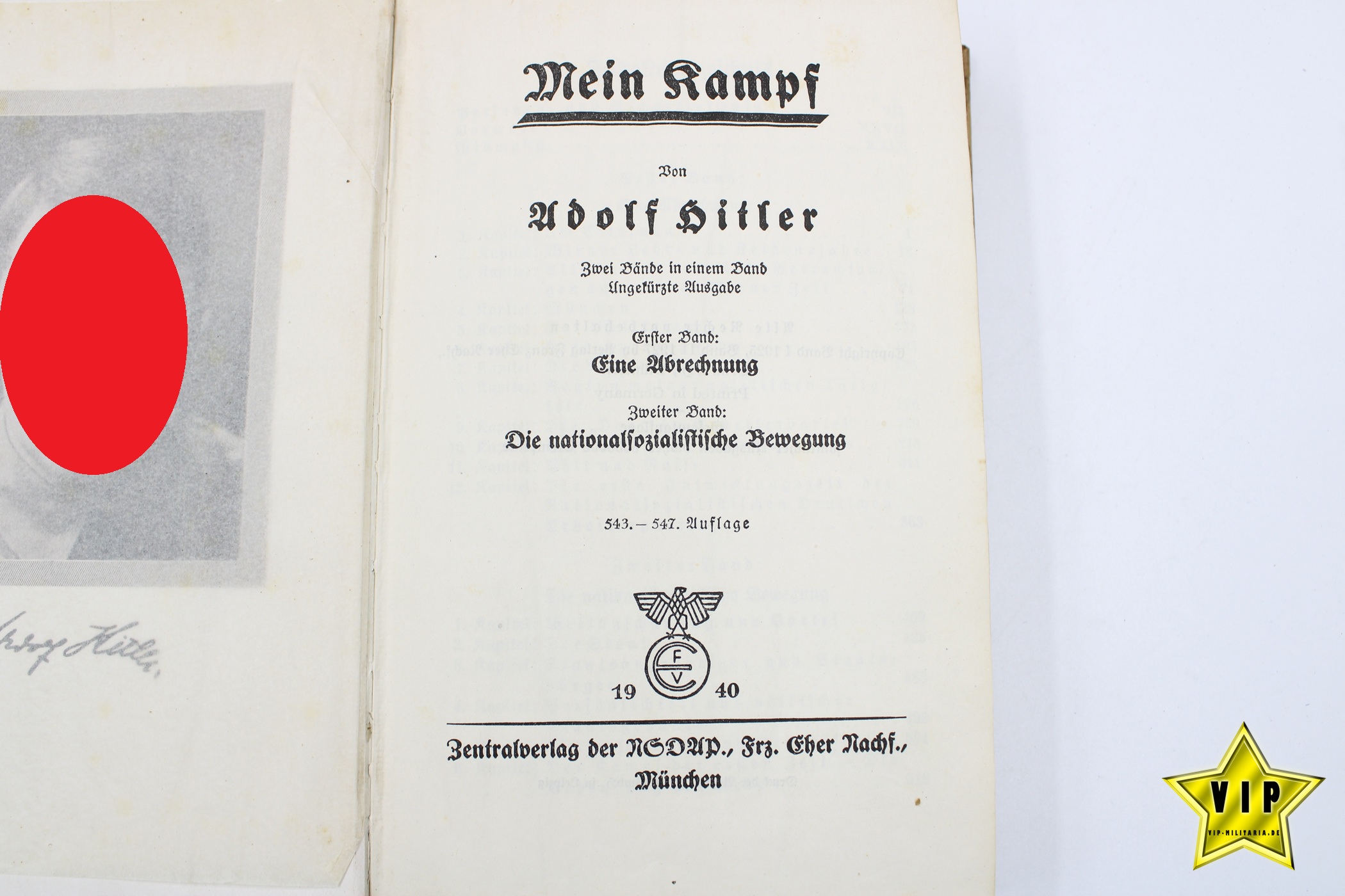 Mein Kampf 1940 mit Stadtwappen von Osnabrück