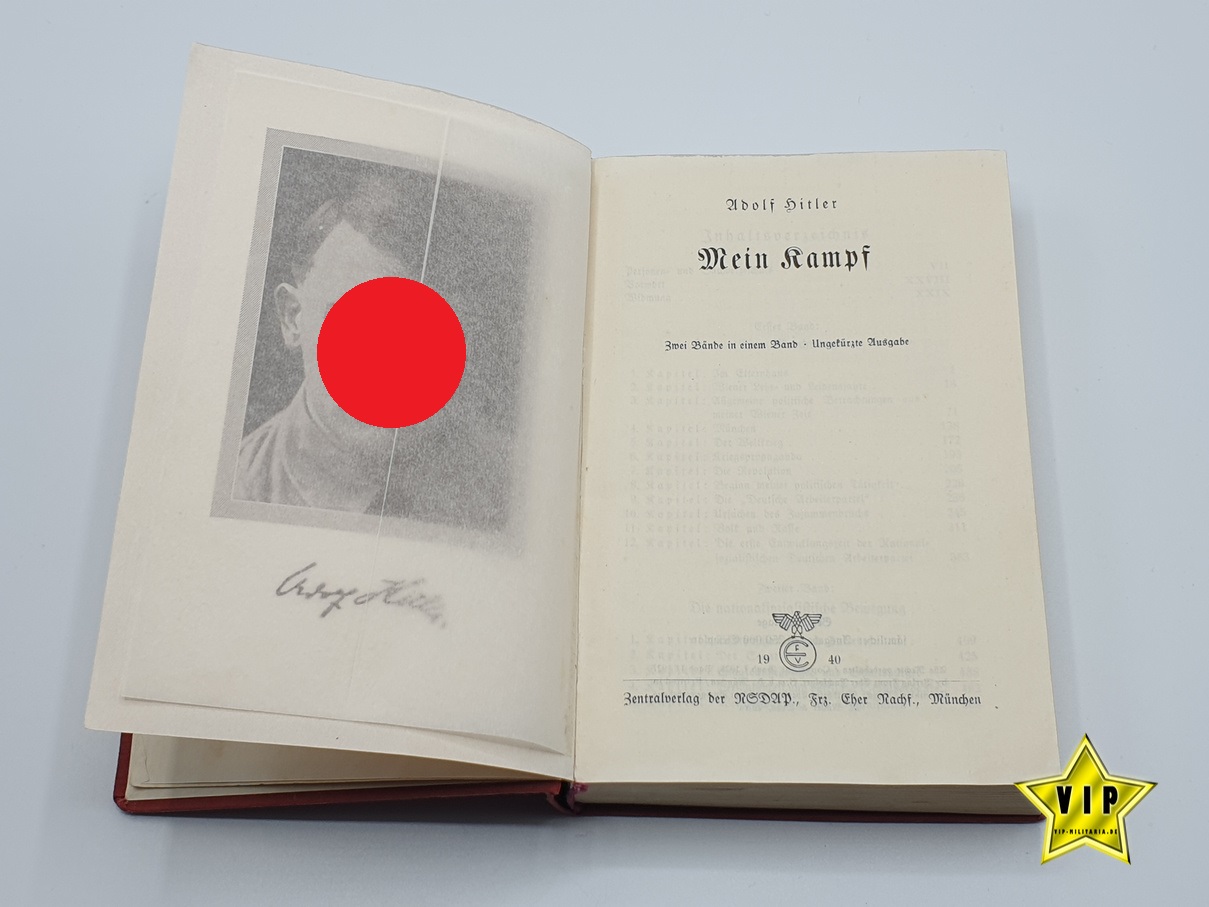 Adolf Hitler " Mein Kampf " rote Tornisterausgabe 1940